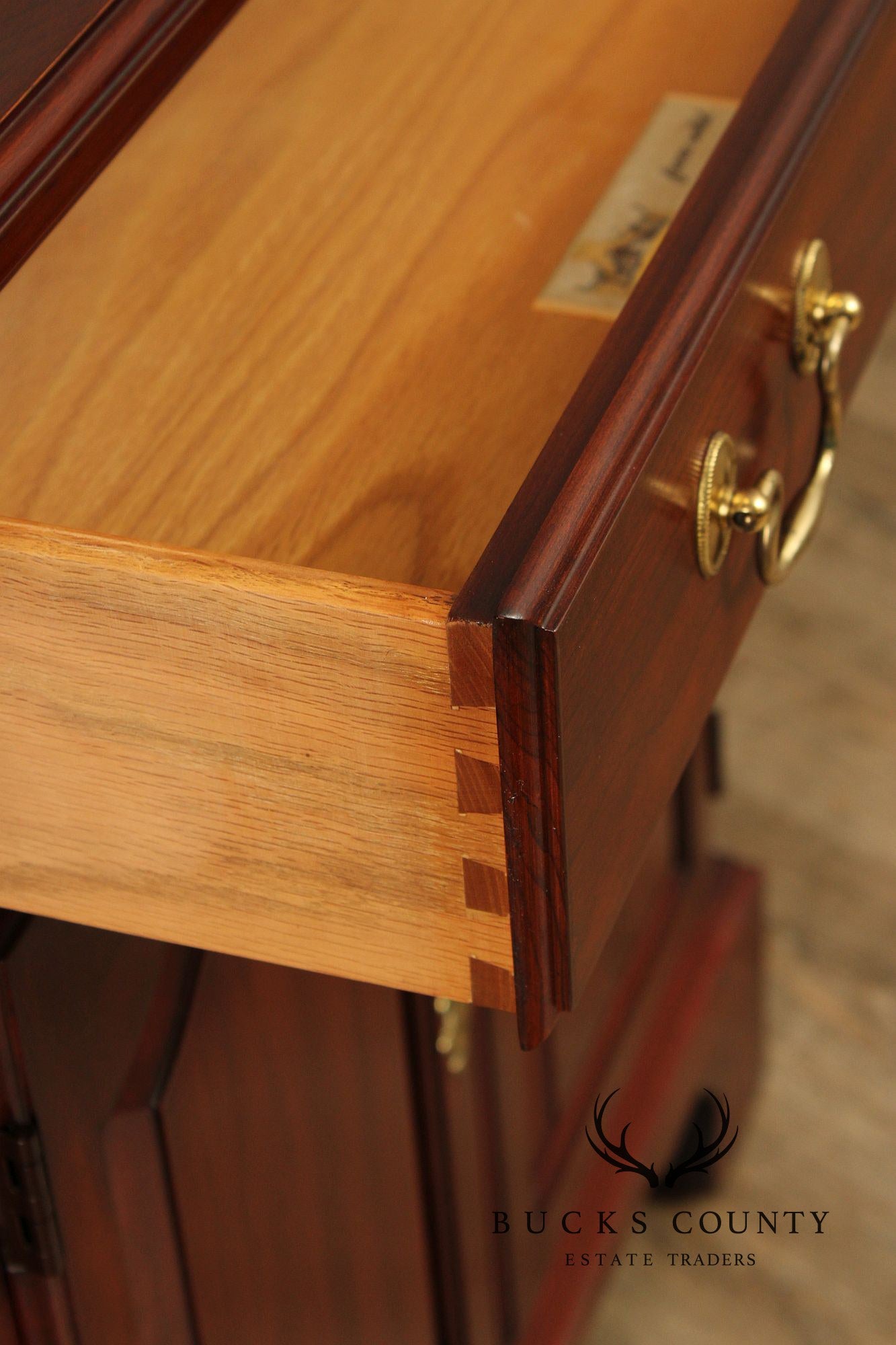 Henkel Harris Chippendale Style Cherry Nightstand