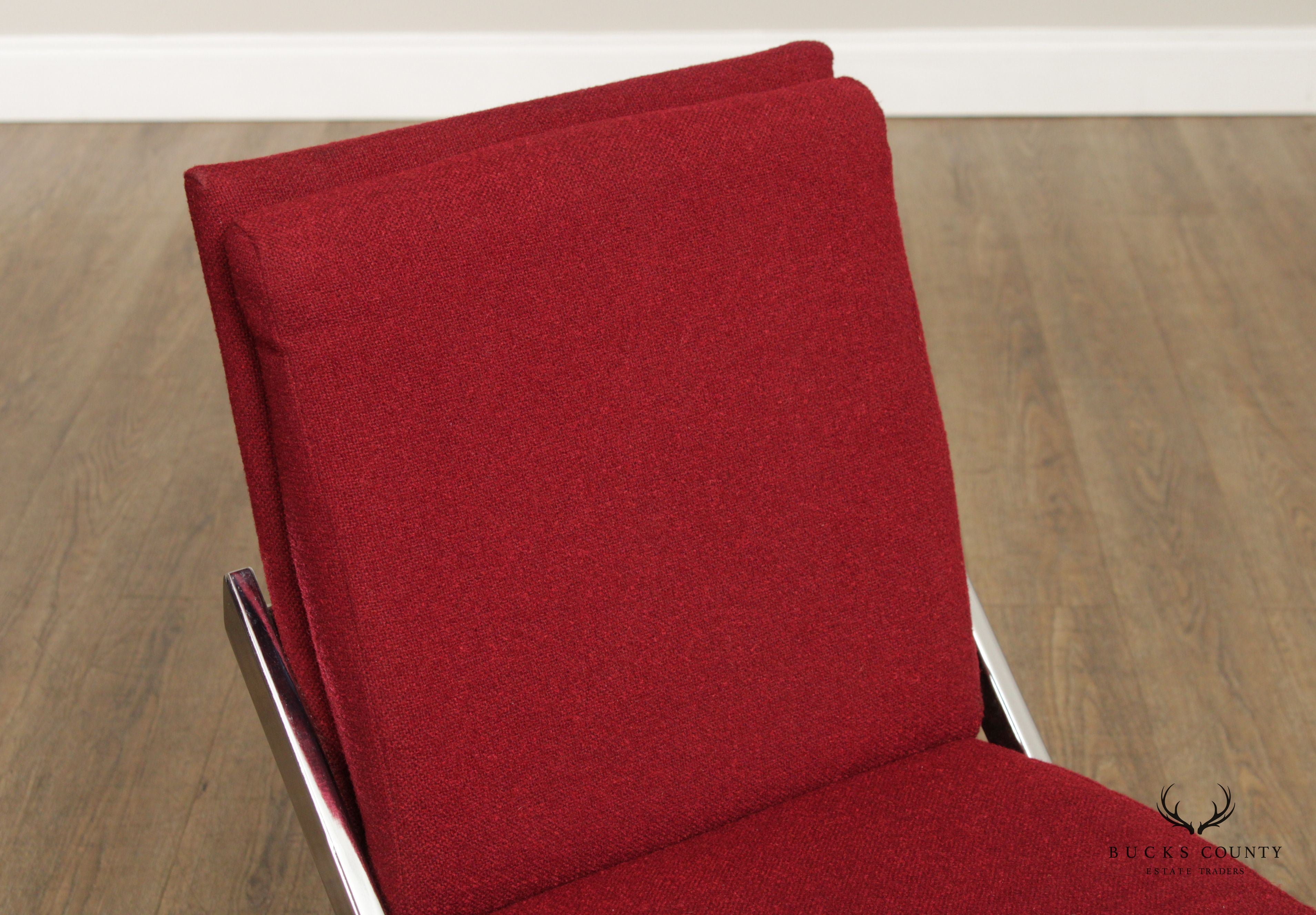 Contempo Mid Century Modern Set of Six Z- Frame Swivel Dining Chairs
