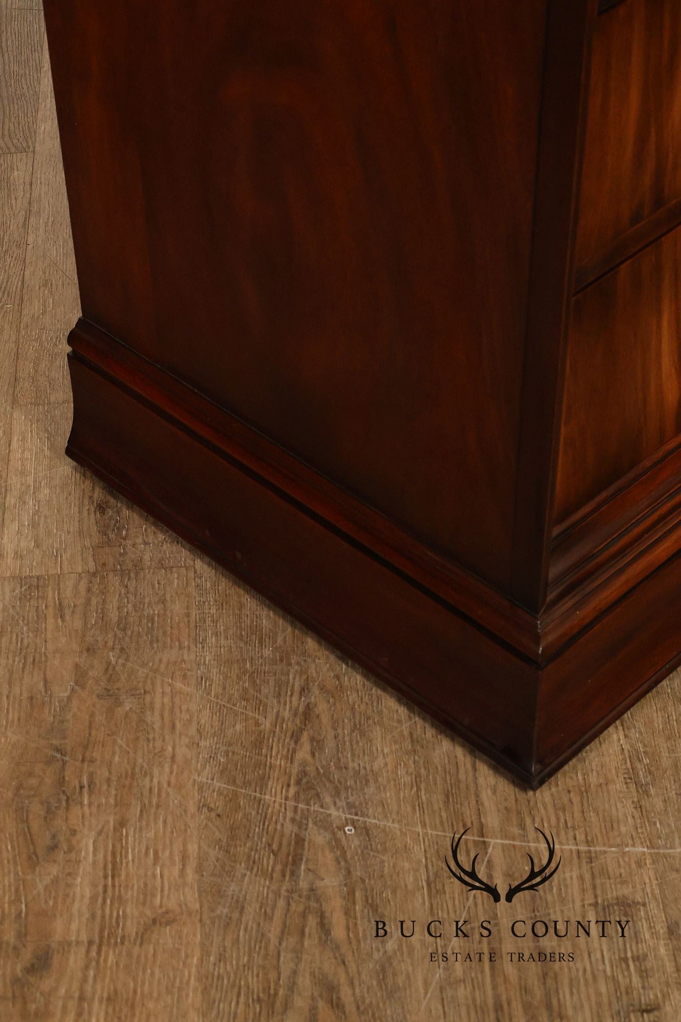 Henkel Harris Empire Style Marble Top Mahogany Chest Of Drawers