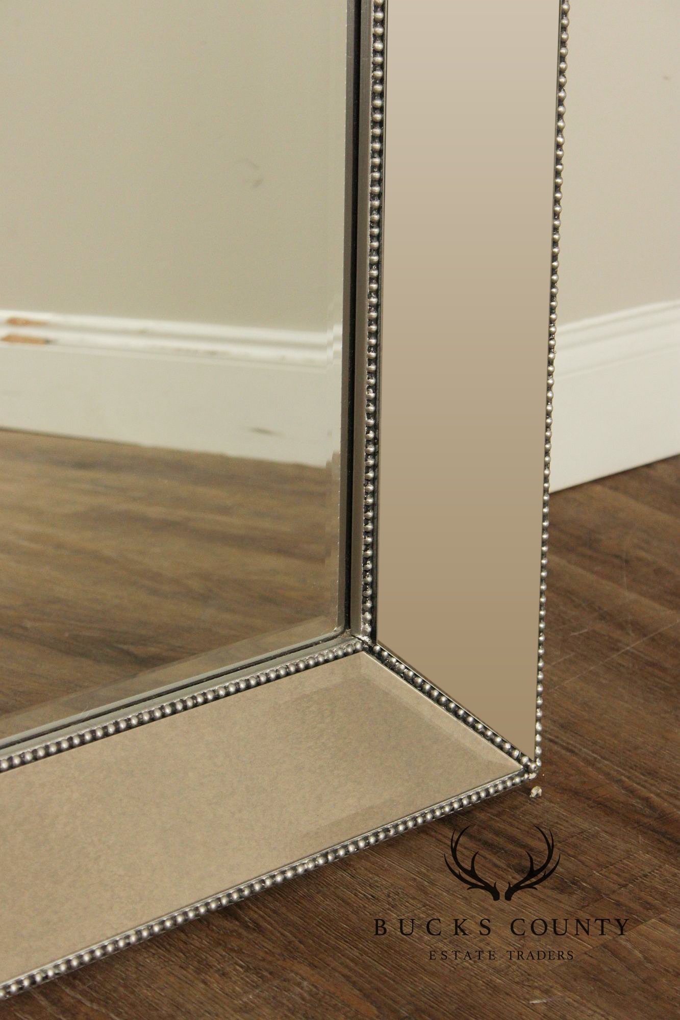 Hollywood Regency Oversized Beaded Floor Mirror