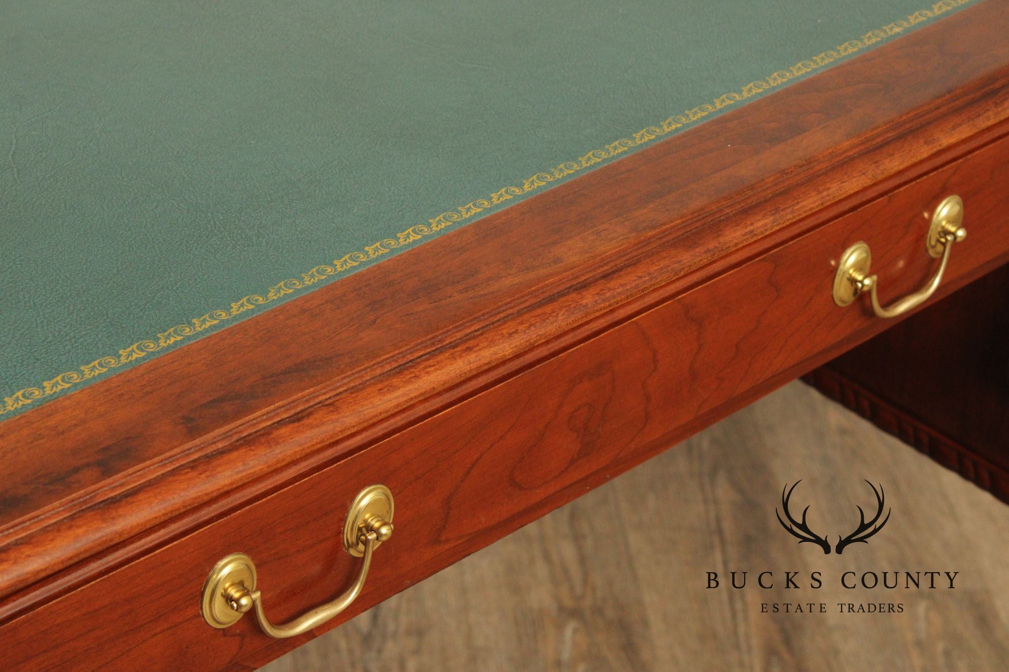 Harden Georgian Style Cherry Leather Top Executive Writing Desk