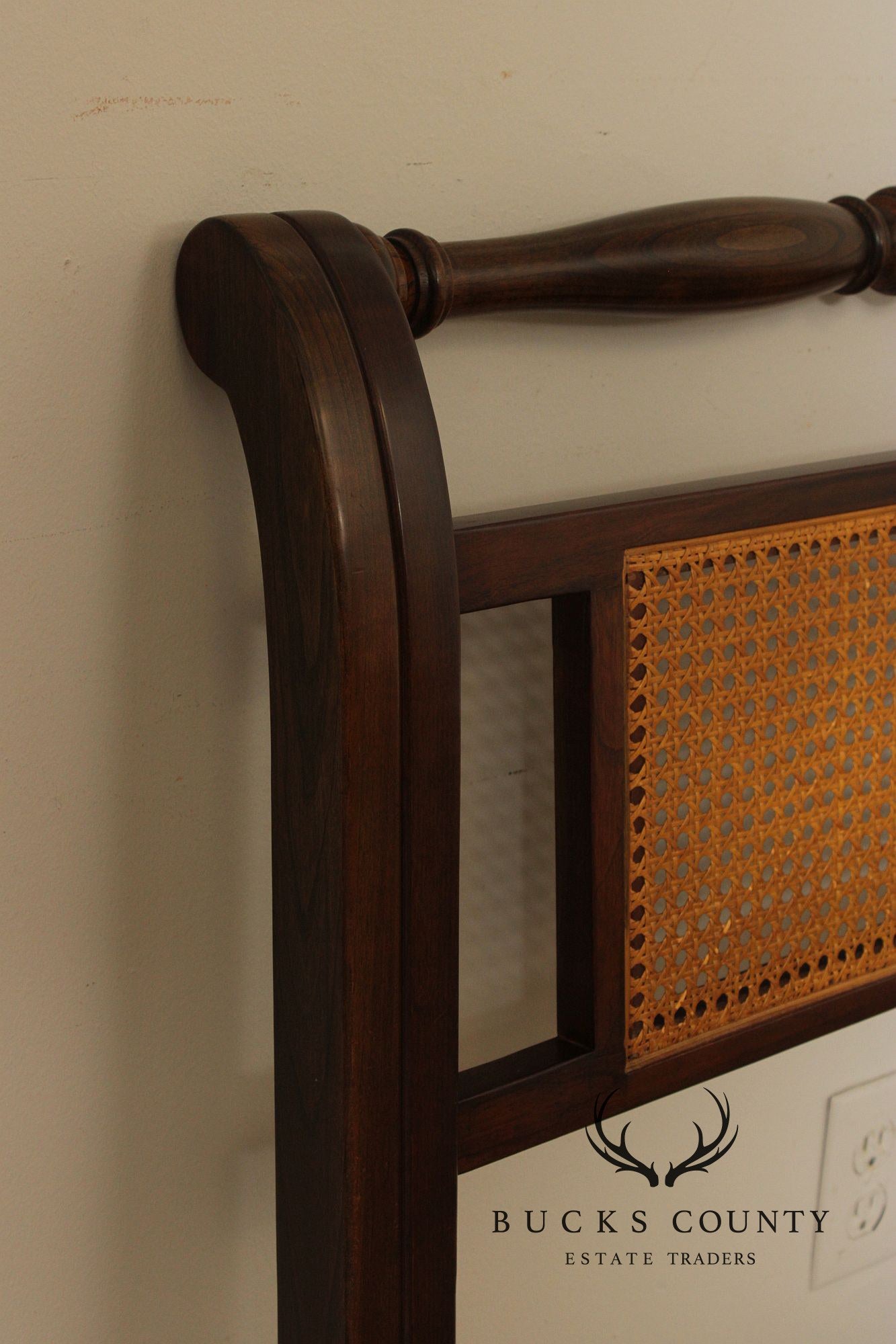 Stickley Cherry And Cane Queen Headboard