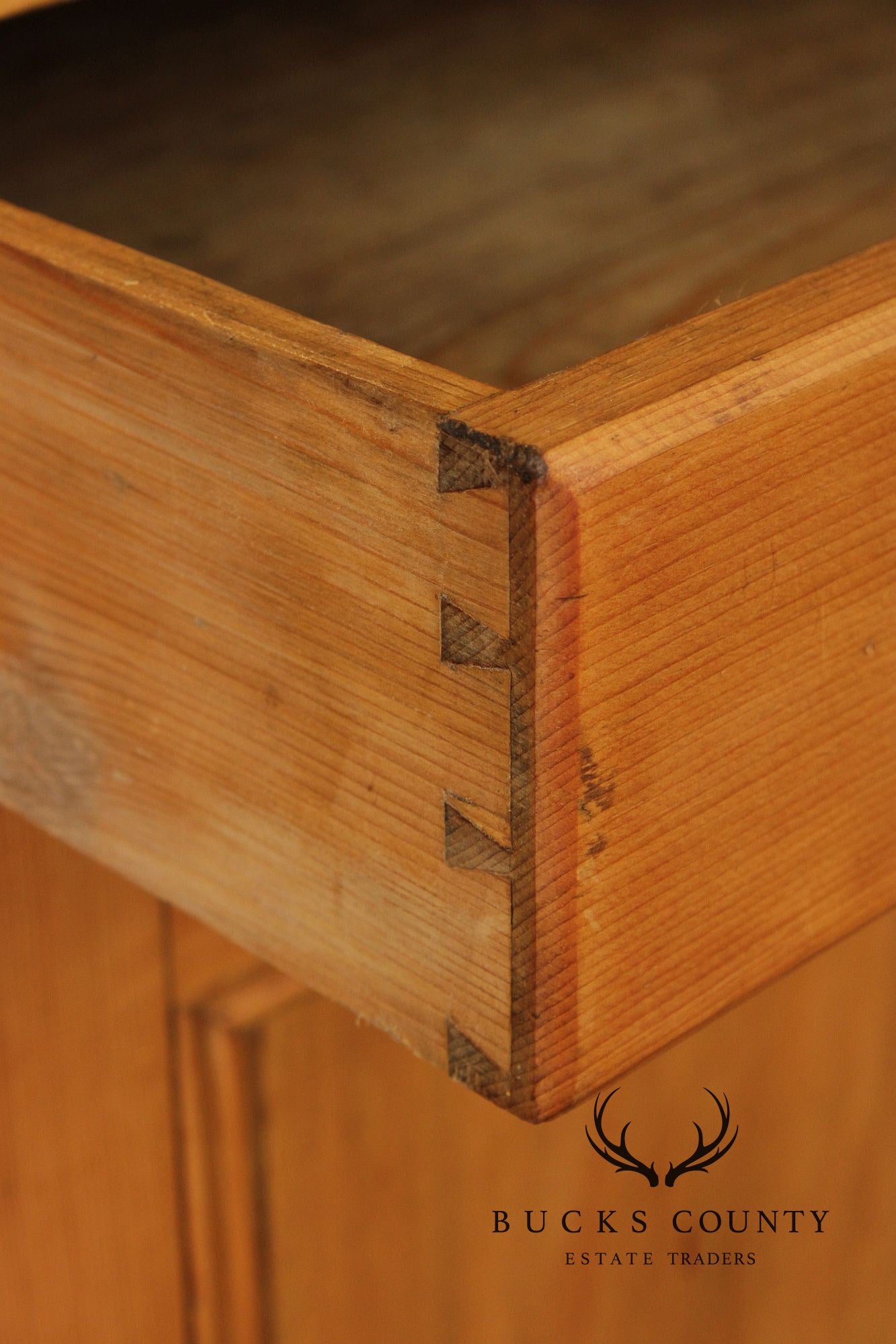 English Pine Step Back Hutch Dry Sink Cabinet