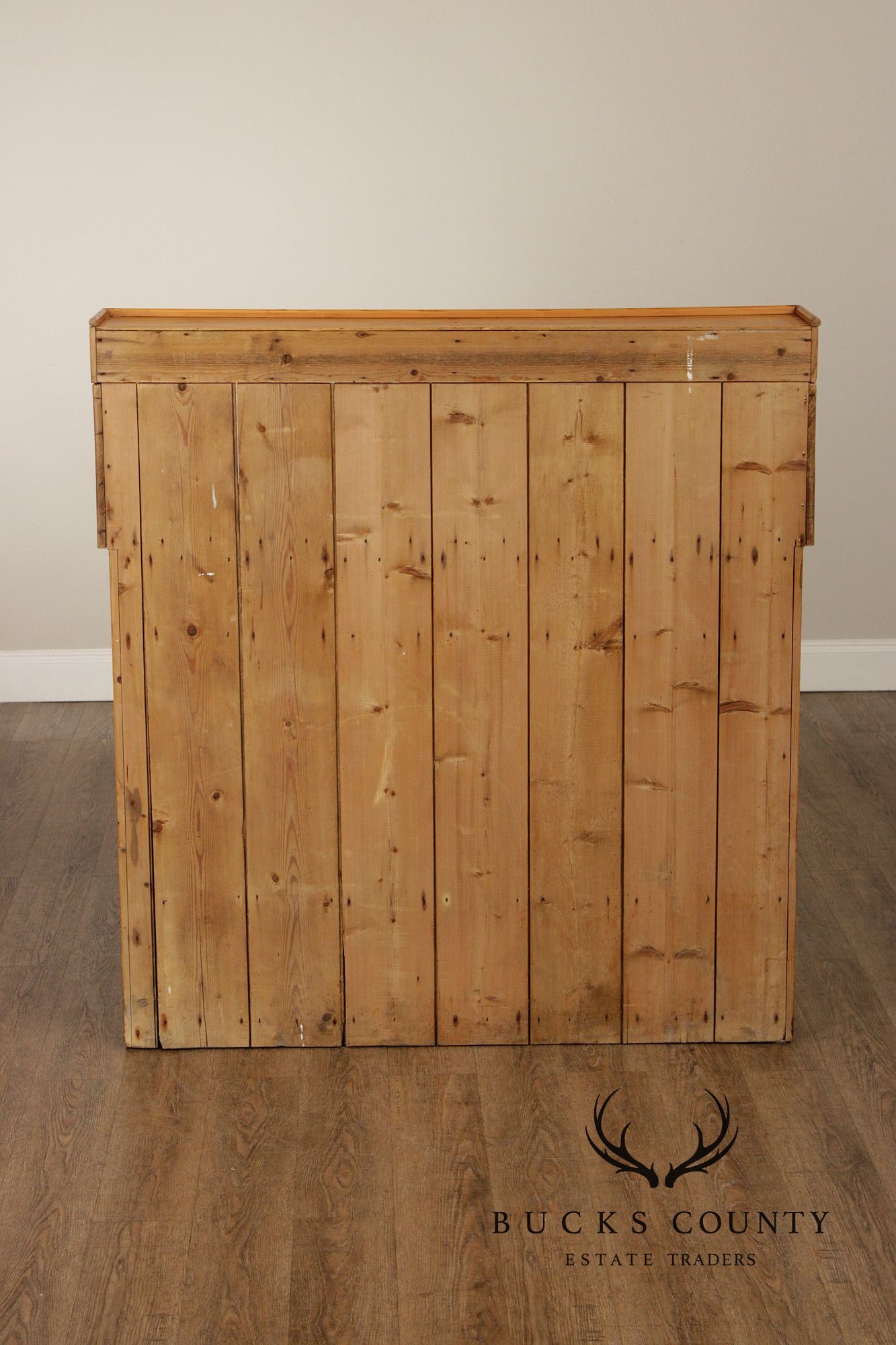 English Pine Step Back Hutch Dry Sink Cabinet