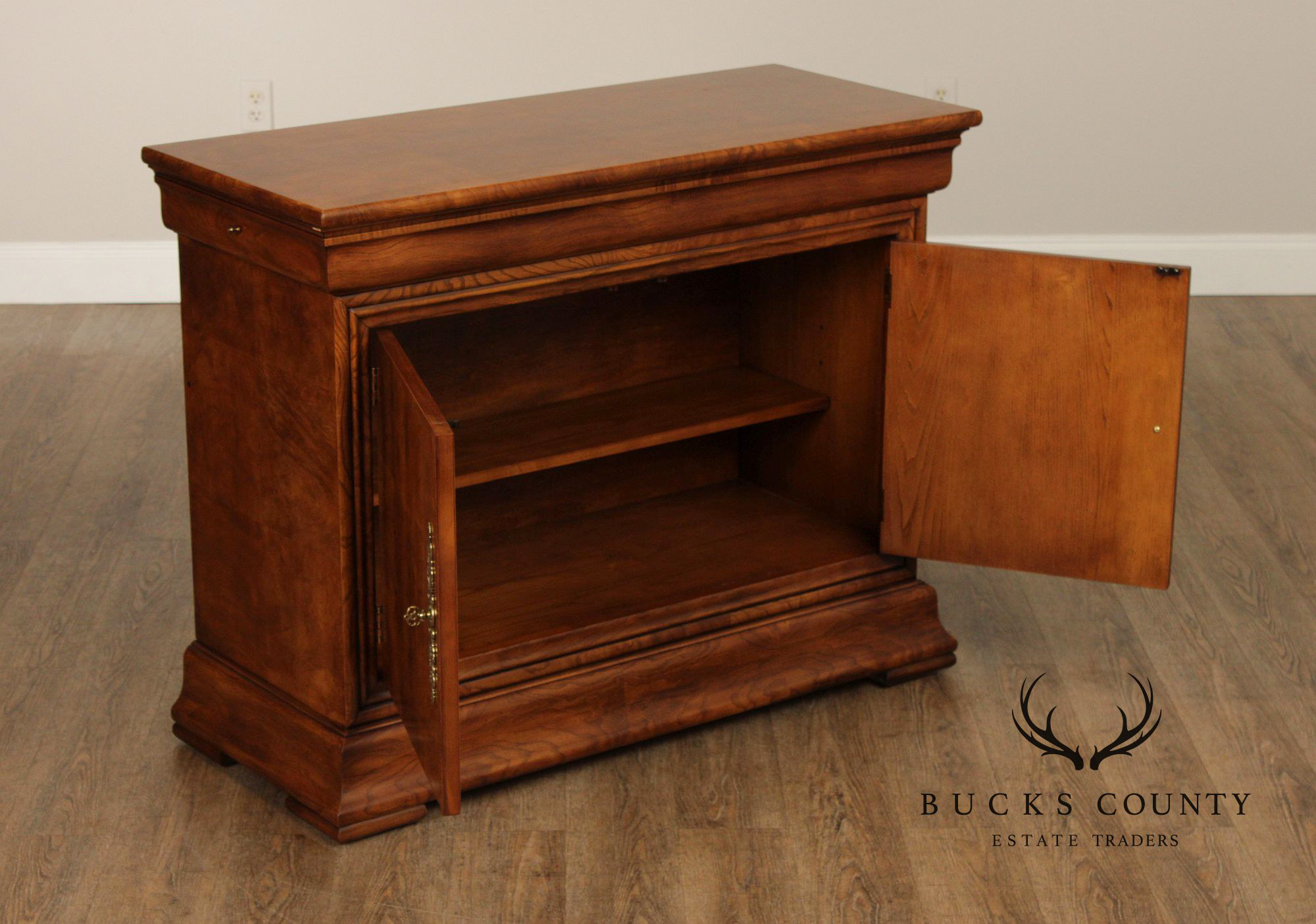 Henredon Charles X Style Burlwood Server Cabinet