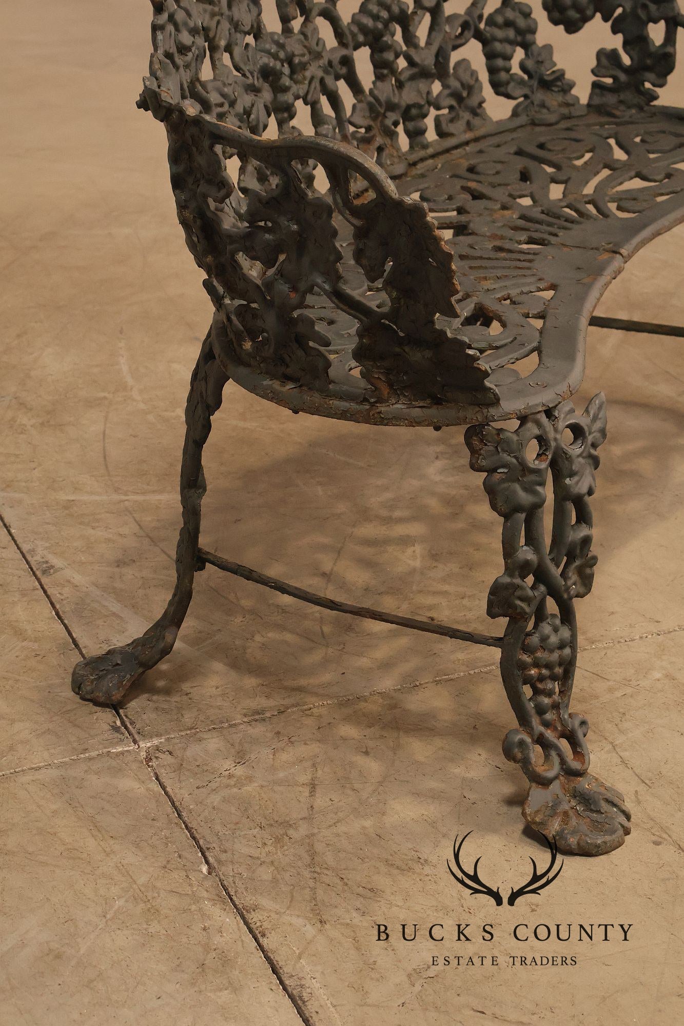 Antique Victorian Cast Iron Garden Bench
