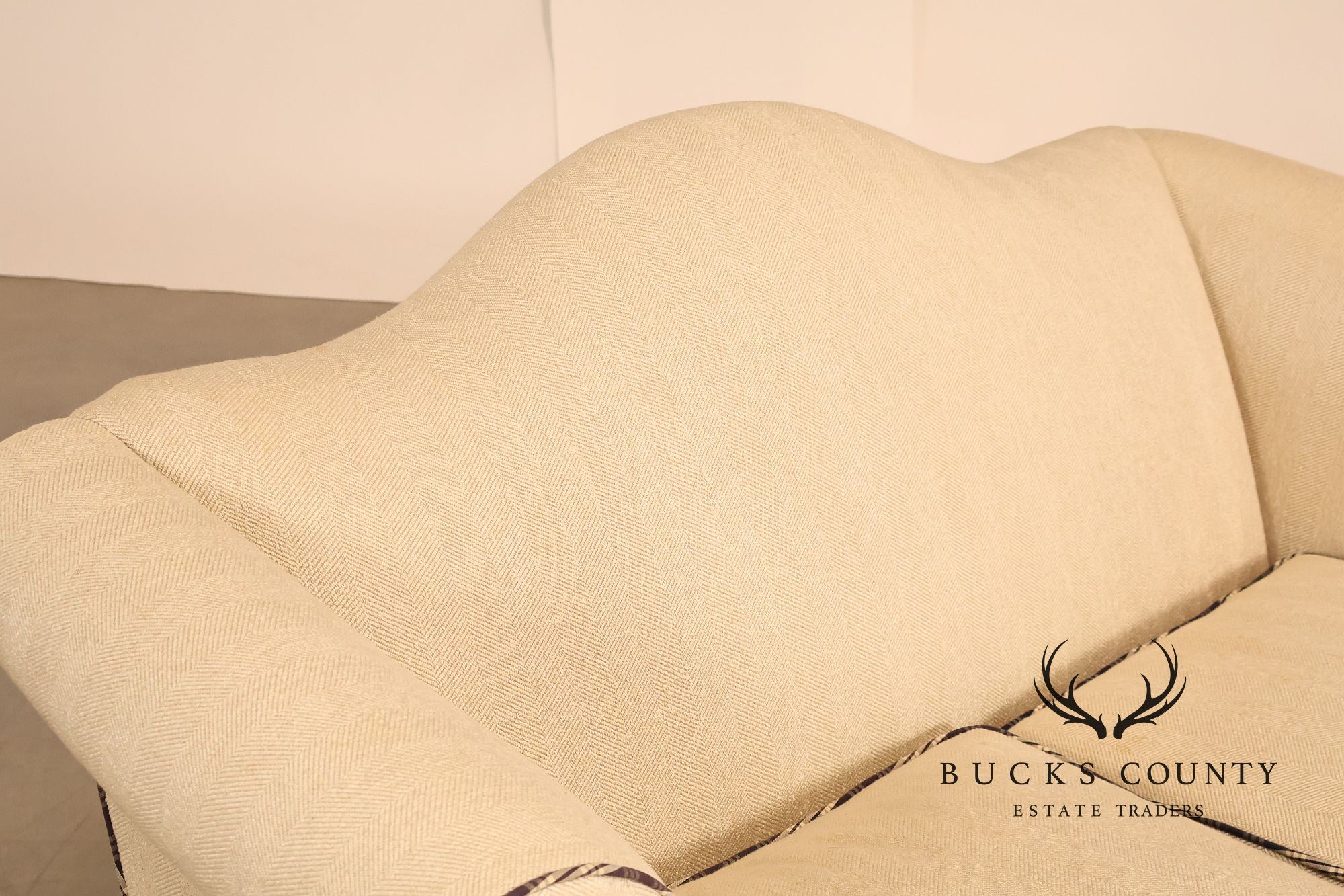 Ethan Allen Vintage Chippendale Style Upholstered Loveseat