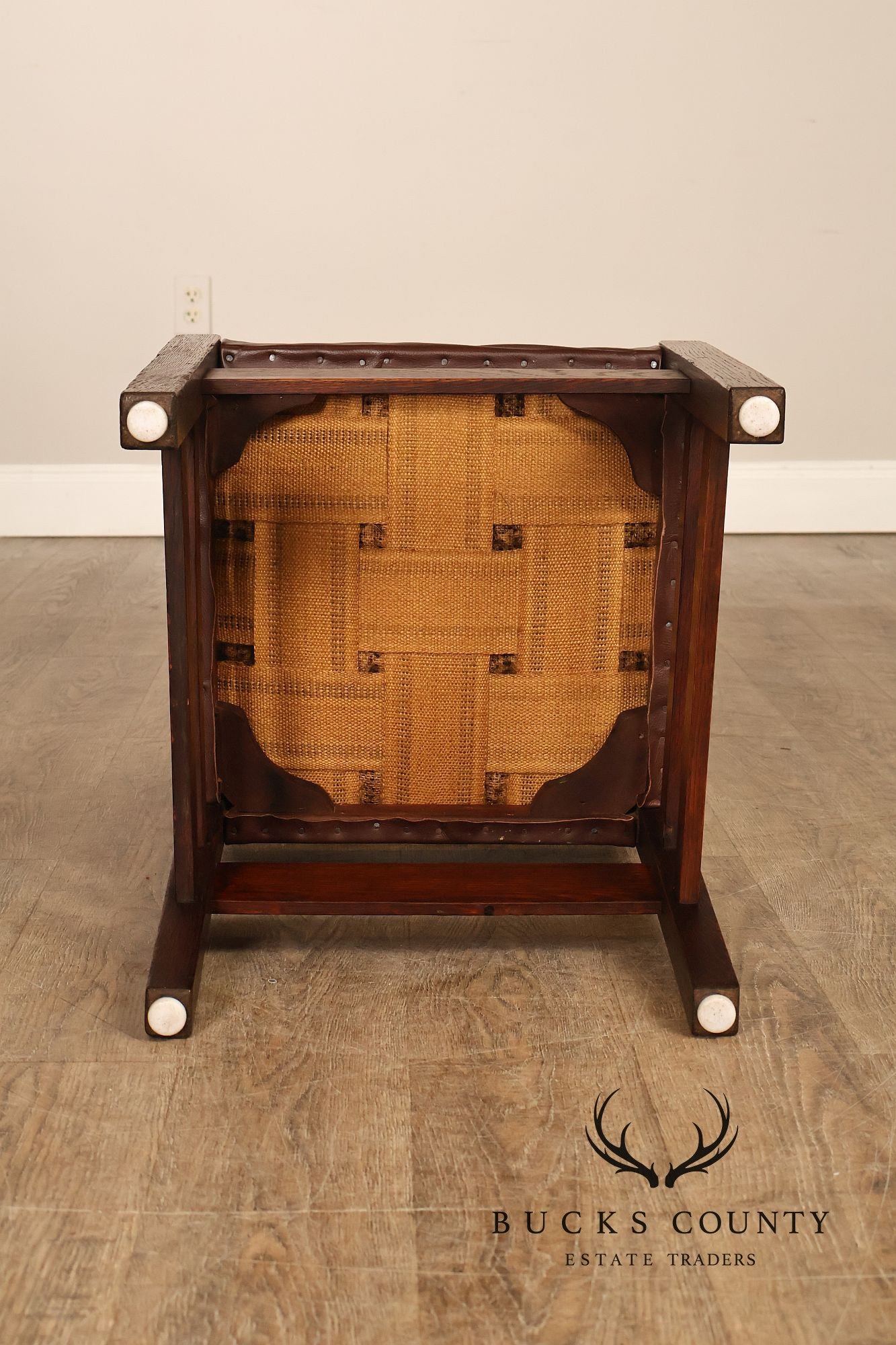 Antique Gustav Stickley No. 306 1/2 Oak Dining Chairs Set Of Seven