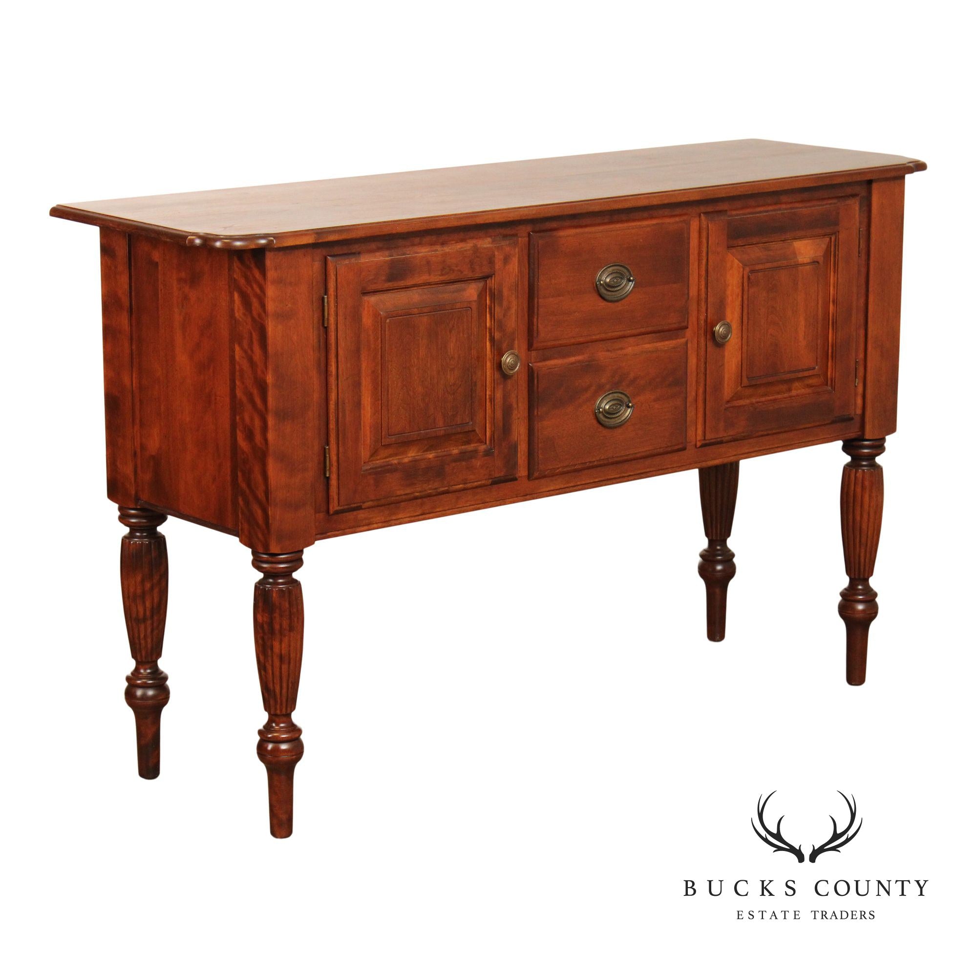 Nichols & Stone Maple Server Sideboard With Fluted Legs