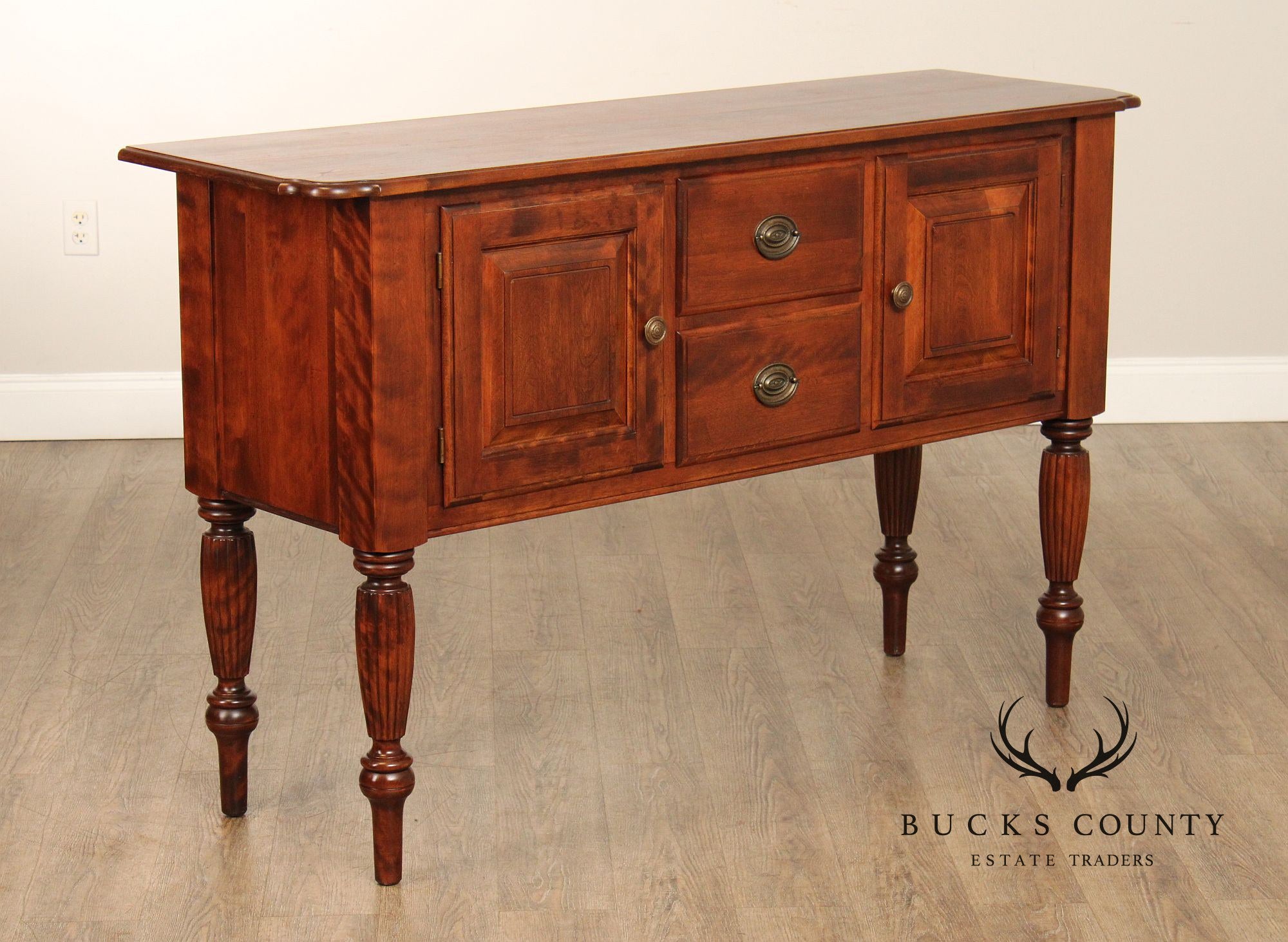 Nichols & Stone Maple Server Sideboard With Fluted Legs