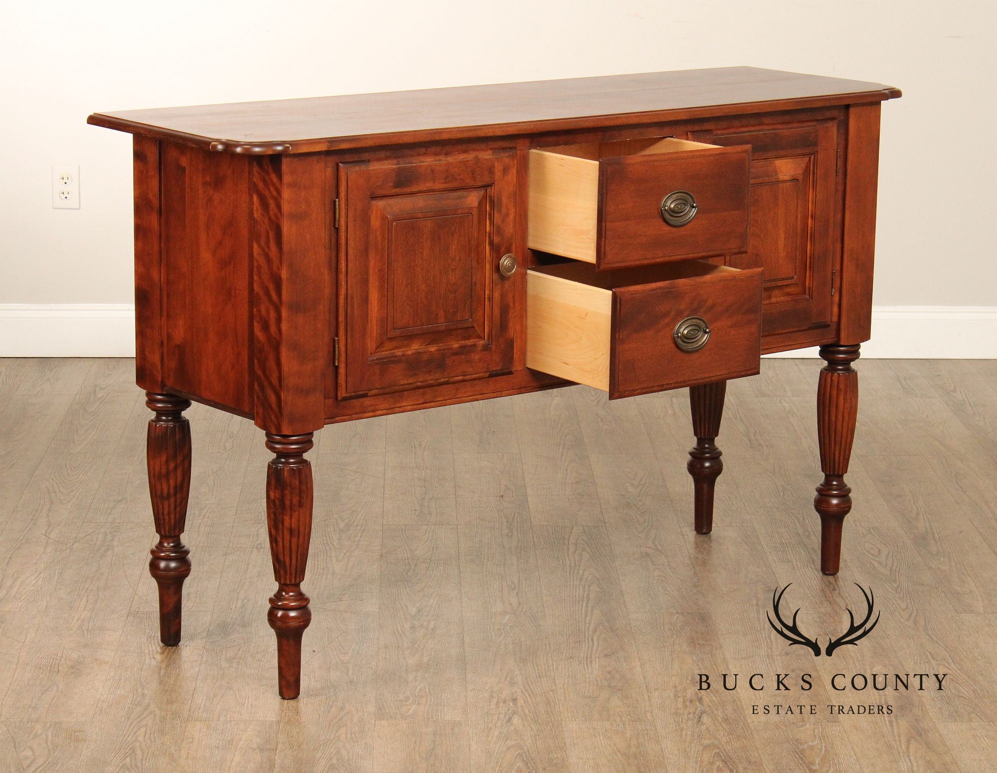 Nichols & Stone Maple Server Sideboard With Fluted Legs