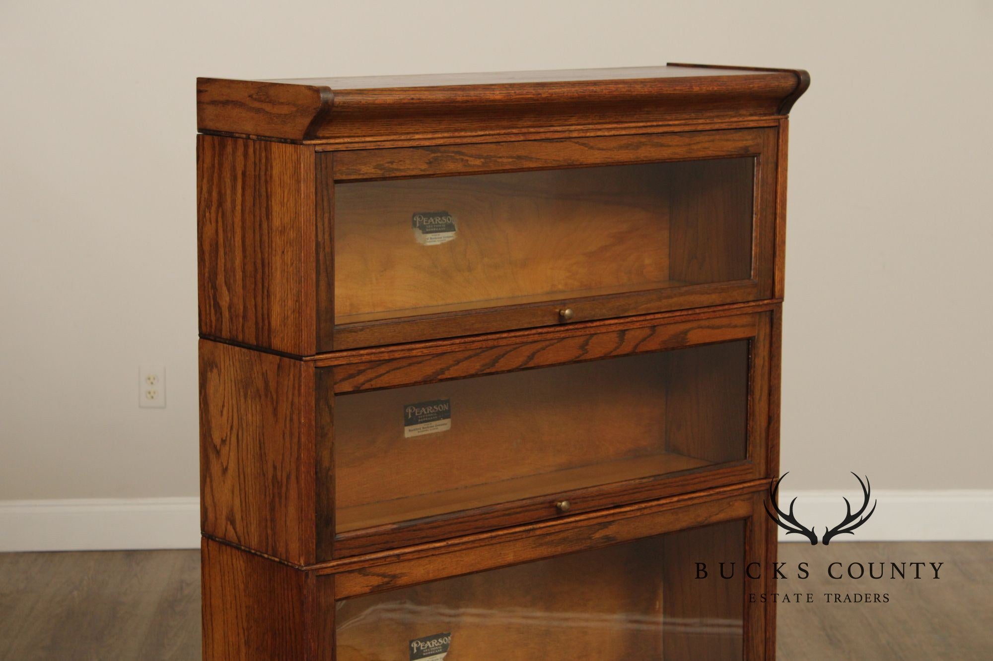 Pearson Antique Oak Four Stack Barrister Bookcase