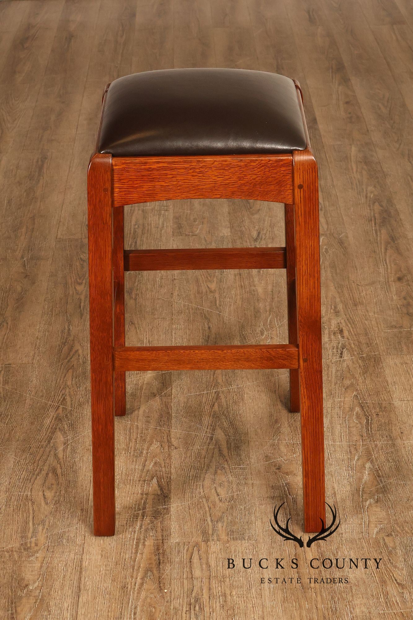 Stickley Mission Collection Oak Backless Stool