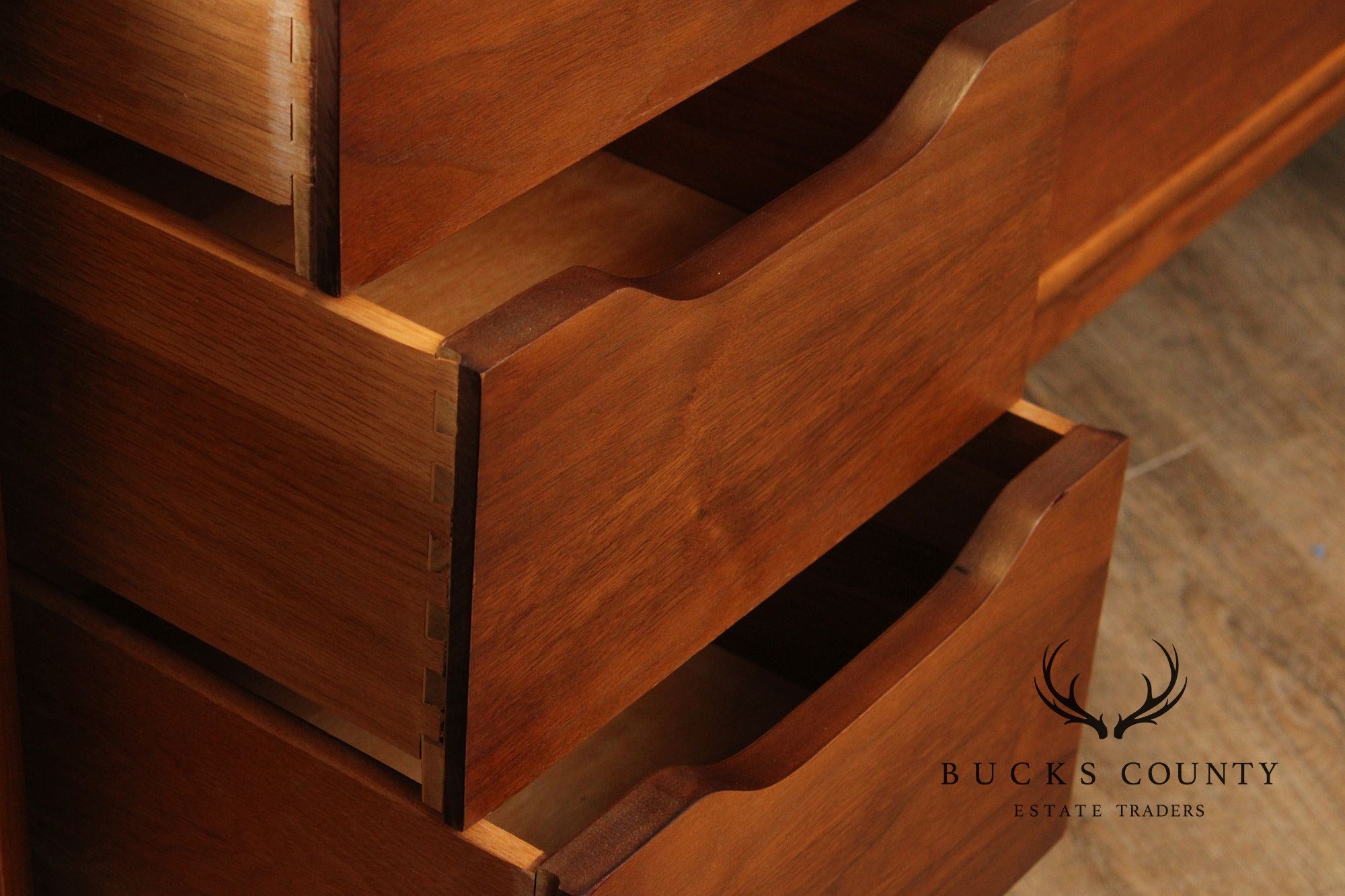 Lane Mid-Century Modern Walnut Credenza Sideboard