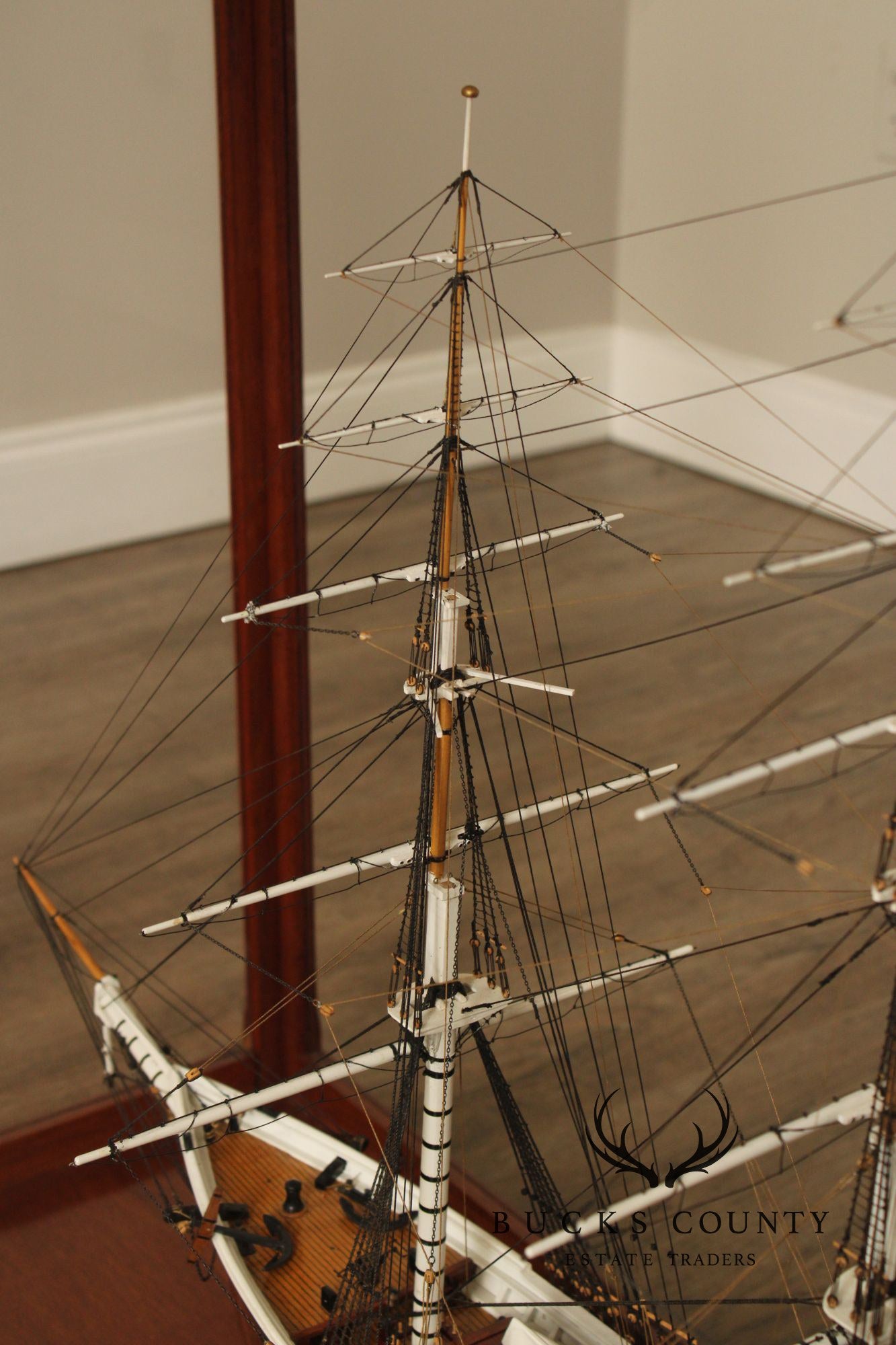 Model Ship 'Sovereign of the Seas' In Display Case