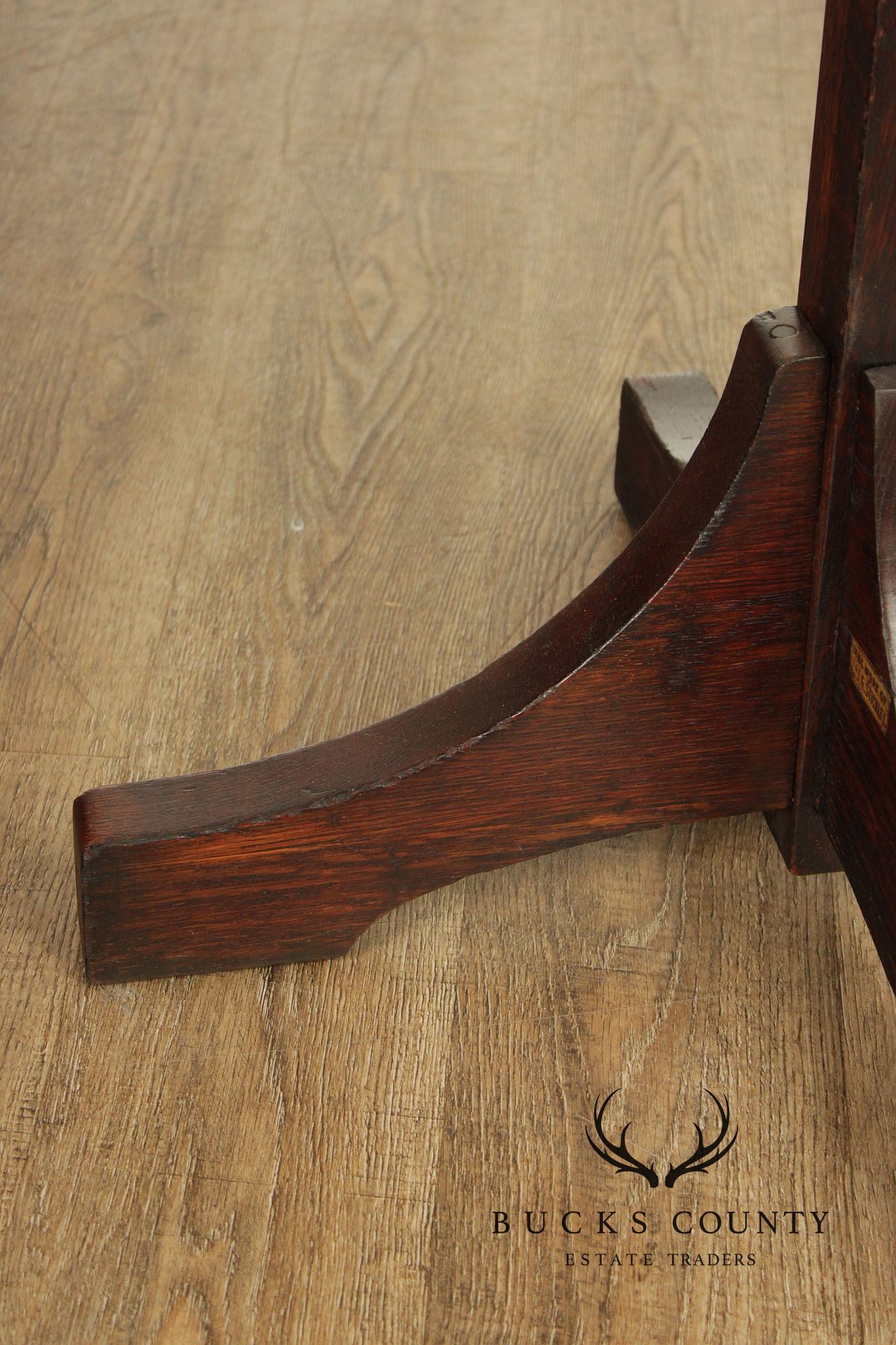 Antique L. & J.G. Stickley Mission Oak Coat Rack Hall Tree