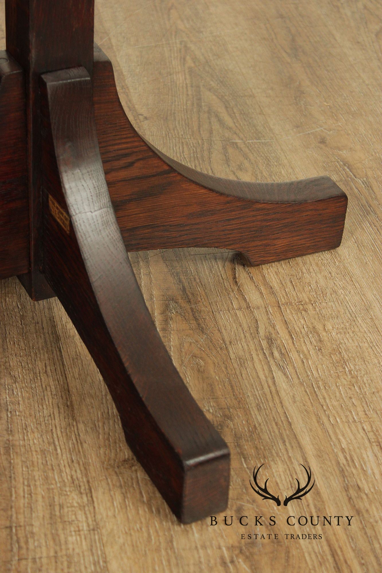 Antique L. & J.G. Stickley Mission Oak Coat Rack Hall Tree