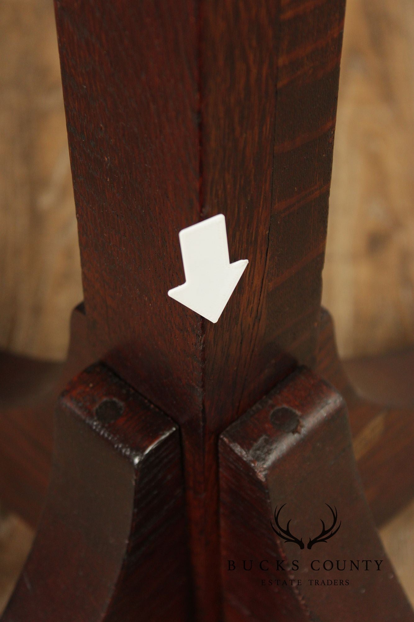 Antique L. & J.G. Stickley Mission Oak Coat Rack Hall Tree