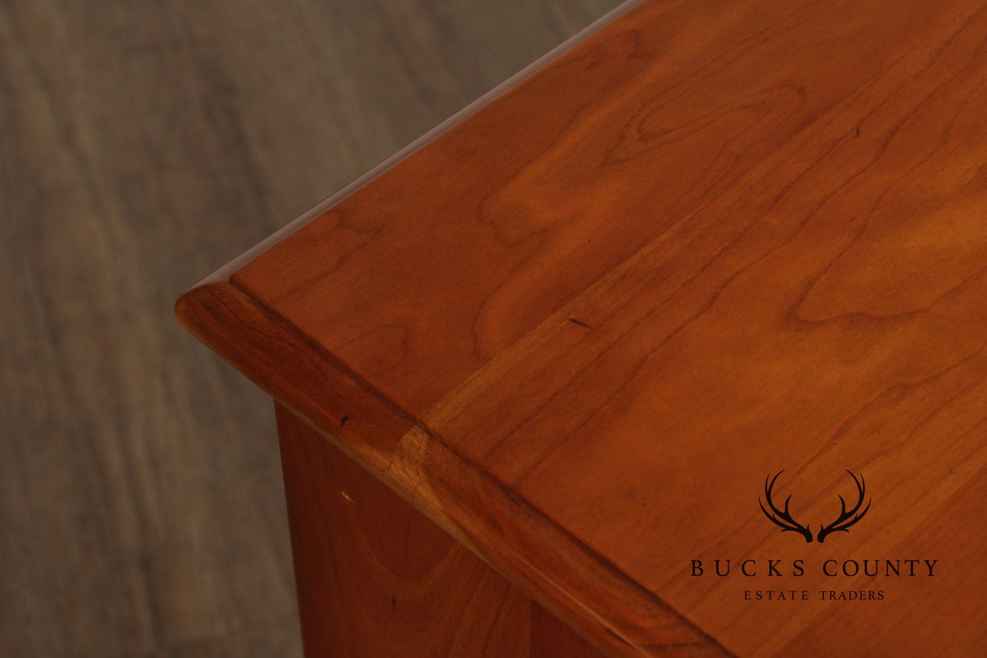 Stickley Chippendale Style Cherry Pedestal Executive Desk