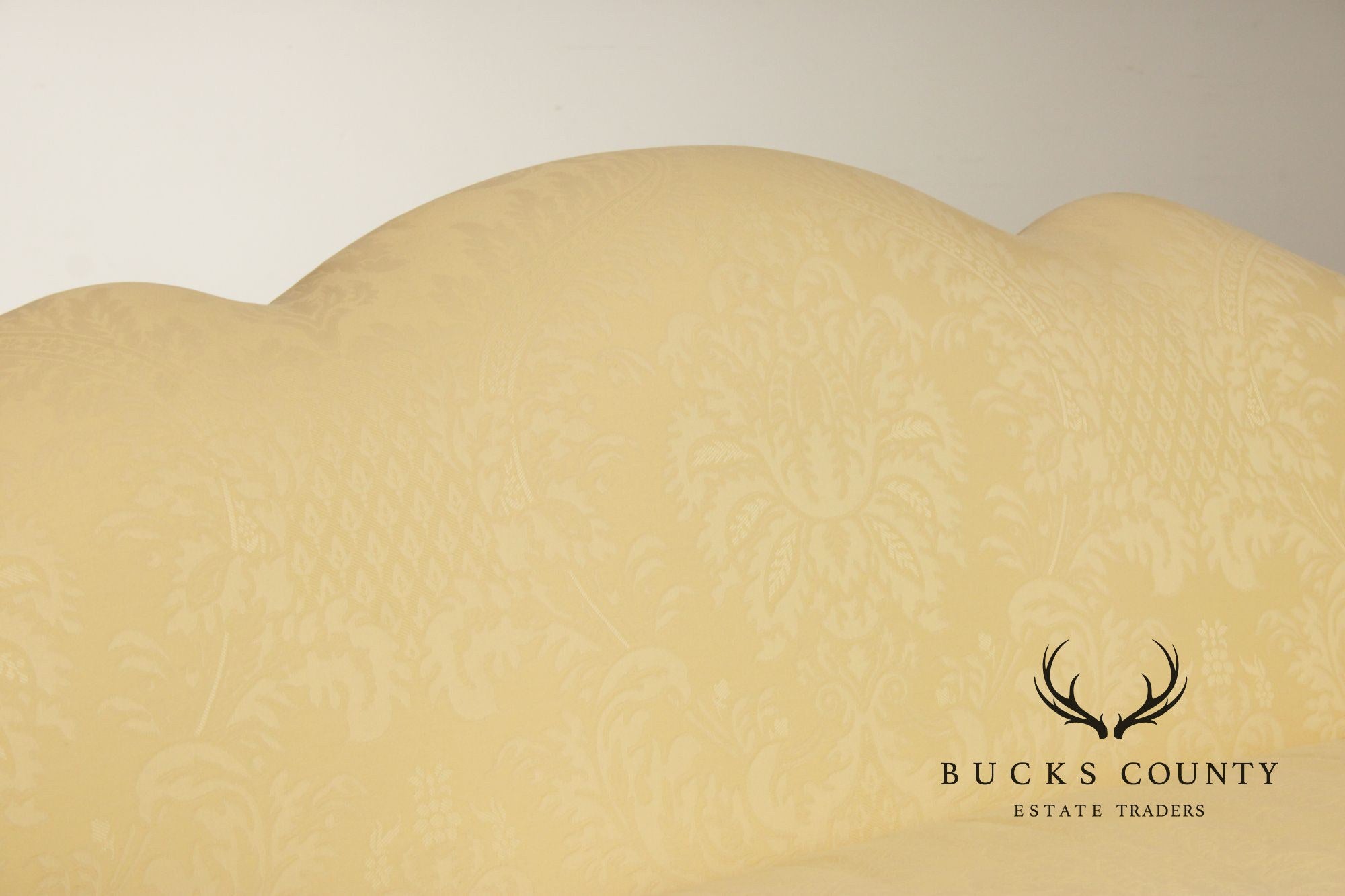 Southwood Mahogany Chippendale Style Upholstered Camelback Sofa