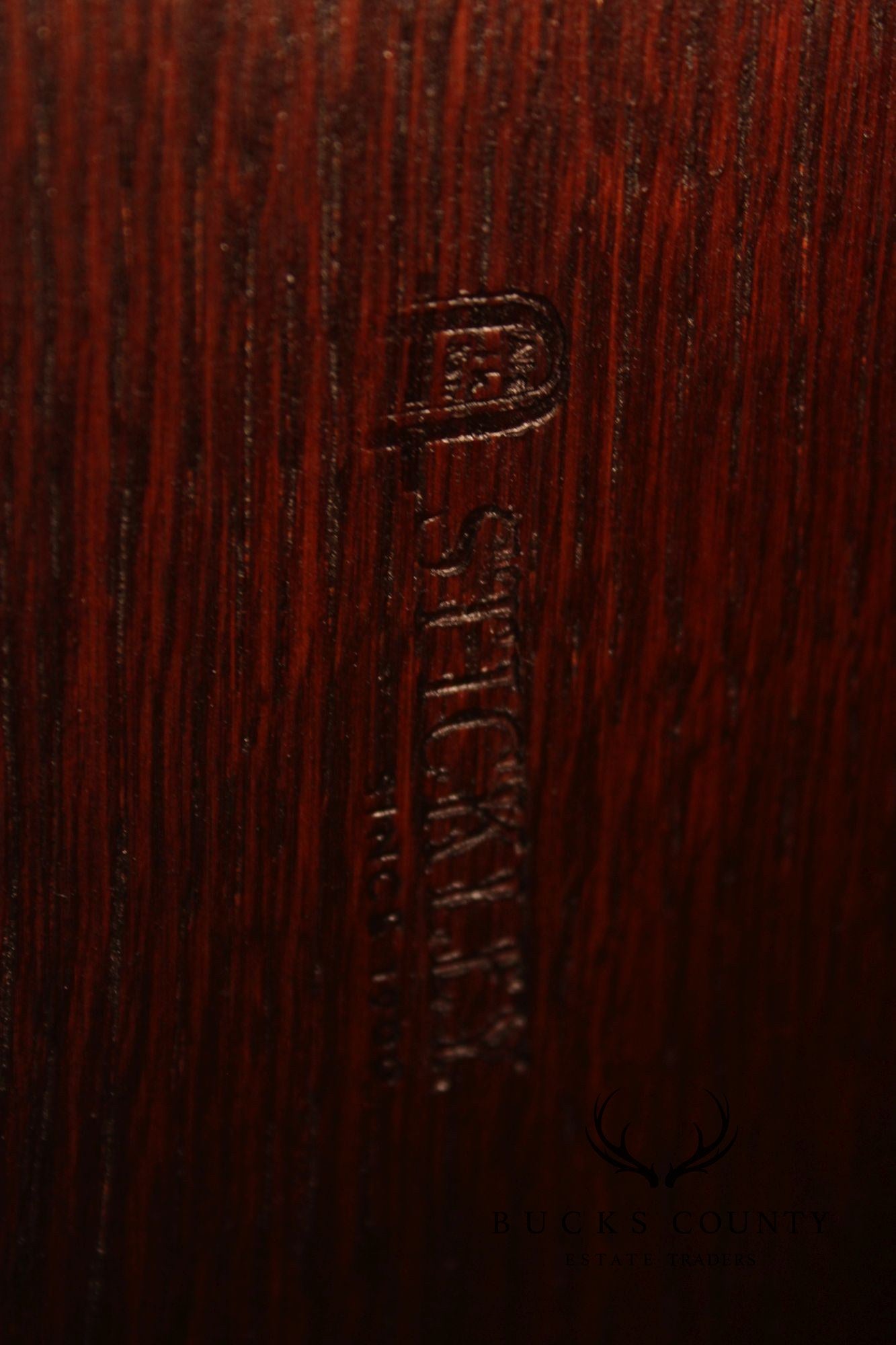 Stickley Mission Collection Oak And Red Leather Eastwood Chair