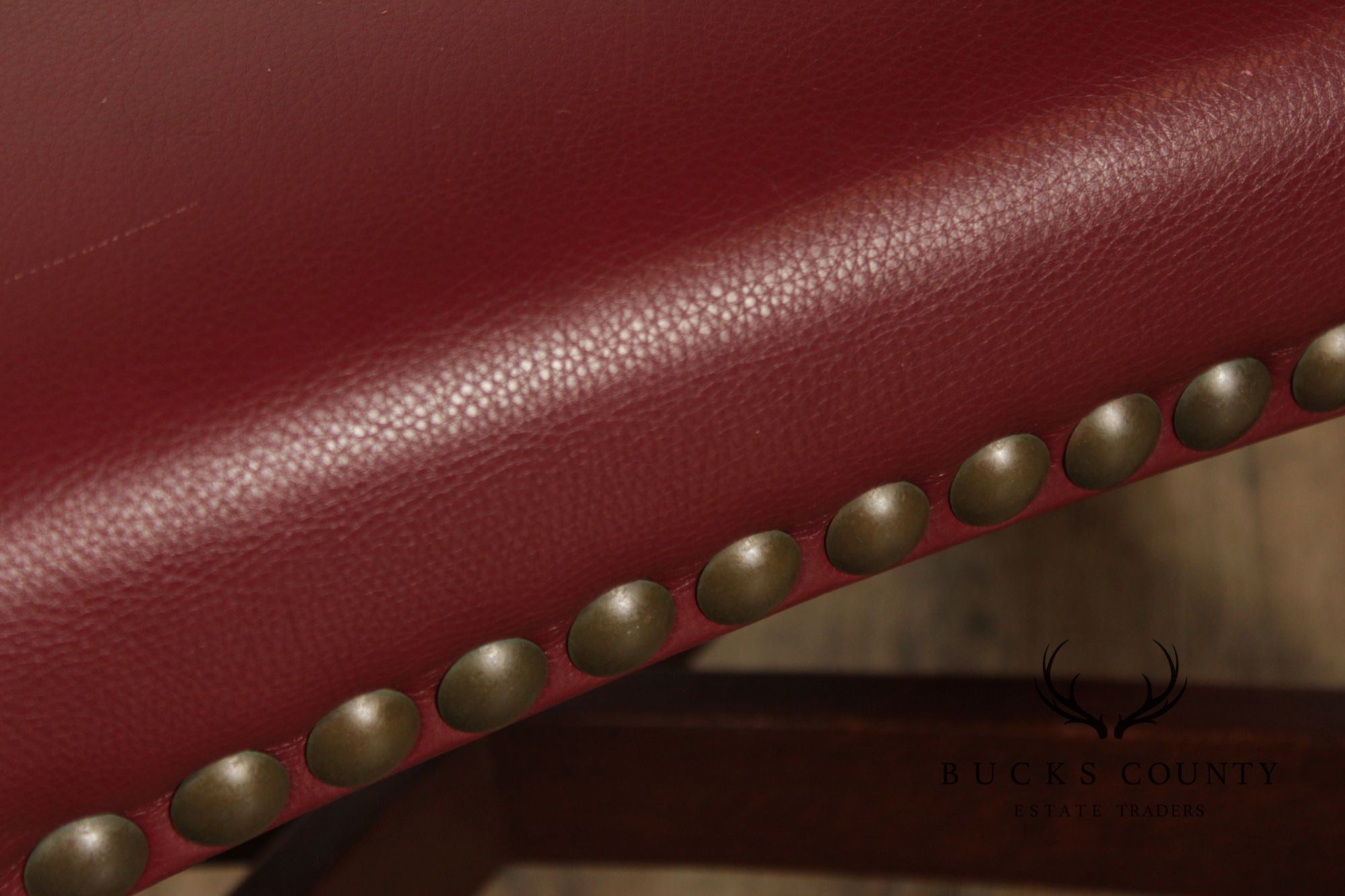 Stickley Mission Collection Oak Eastwood Footstool With Red Leather Upholstery