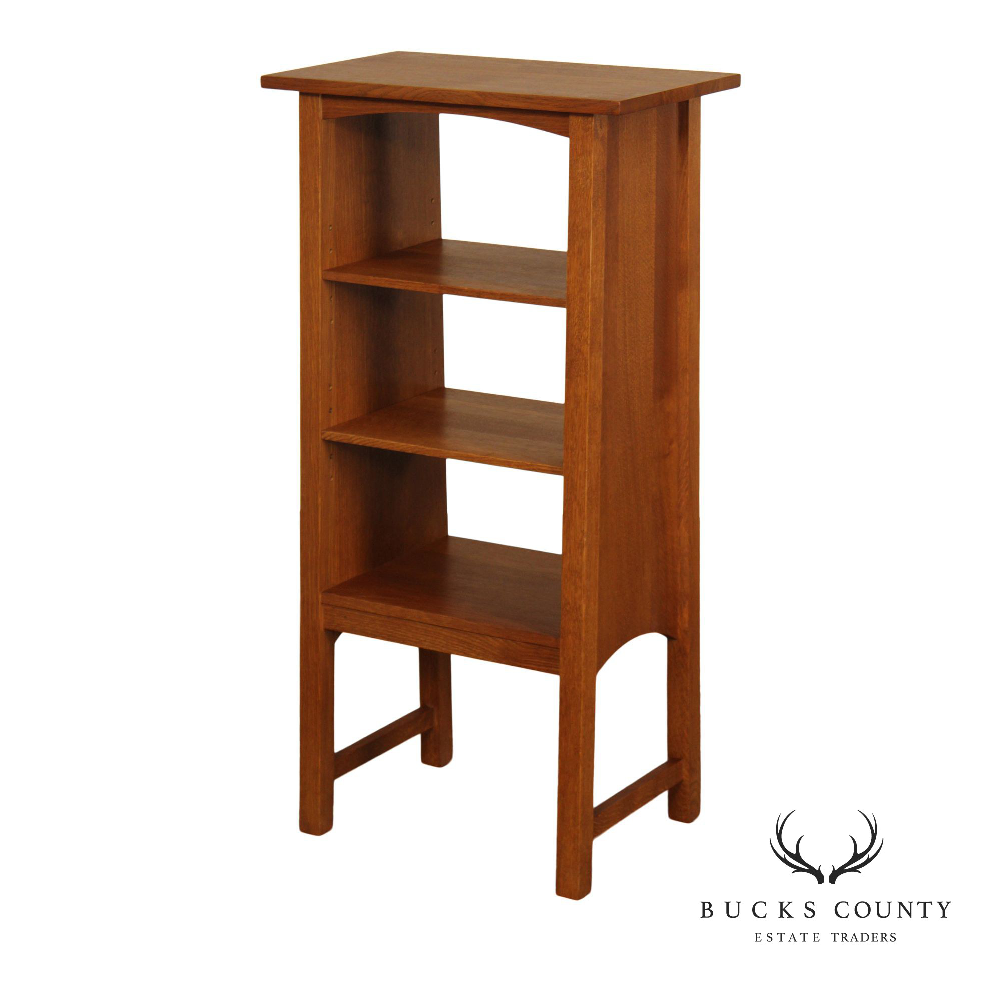 Stickley Mission Collection Oak Open Bookcase Library Stand
