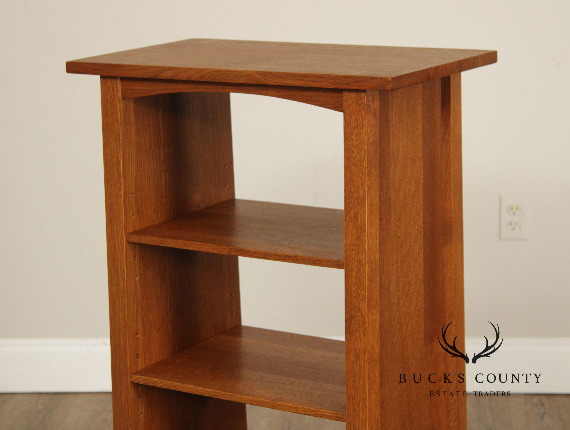 Stickley Mission Collection Oak Open Bookcase Library Stand