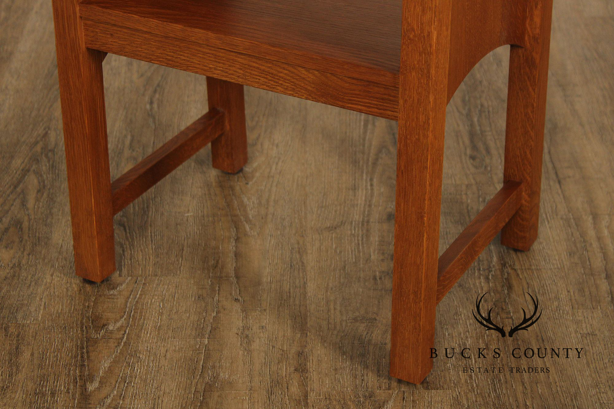 Stickley Mission Collection Oak Open Bookcase Library Stand