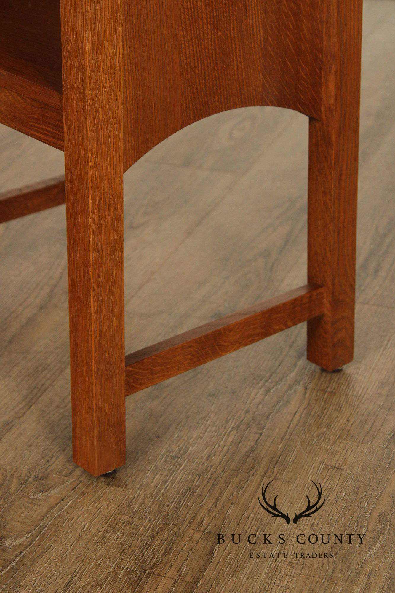 Stickley Mission Collection Oak Open Bookcase Library Stand