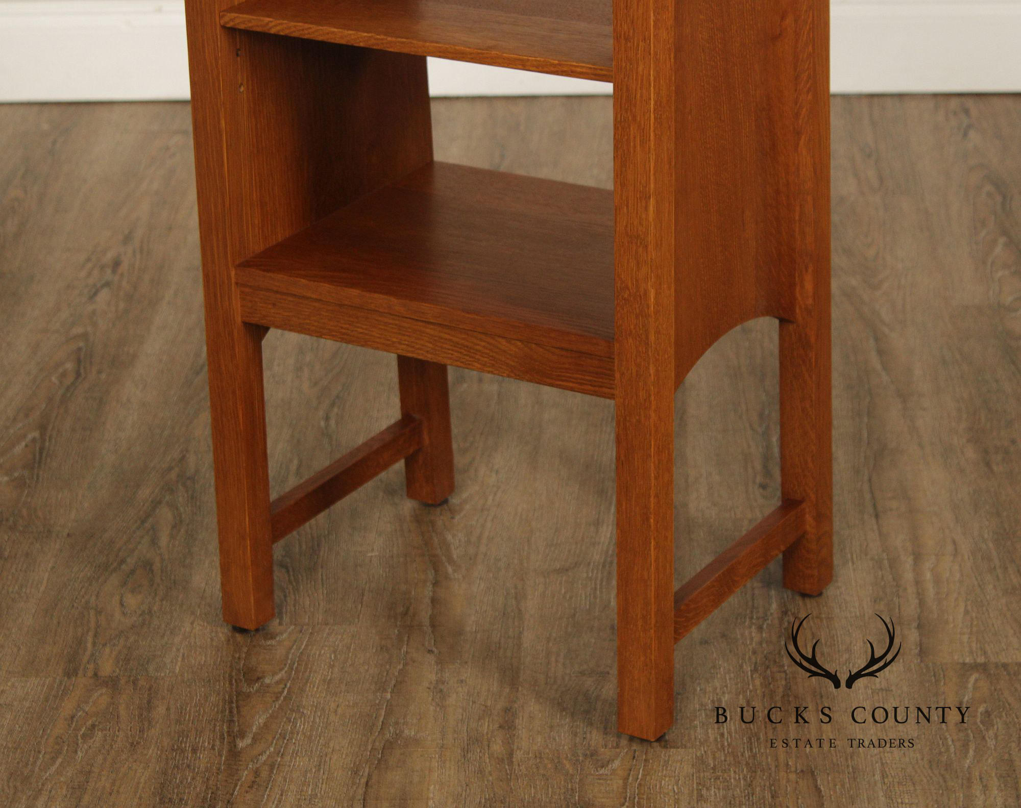 Stickley Mission Collection Oak Open Bookcase Library Stand