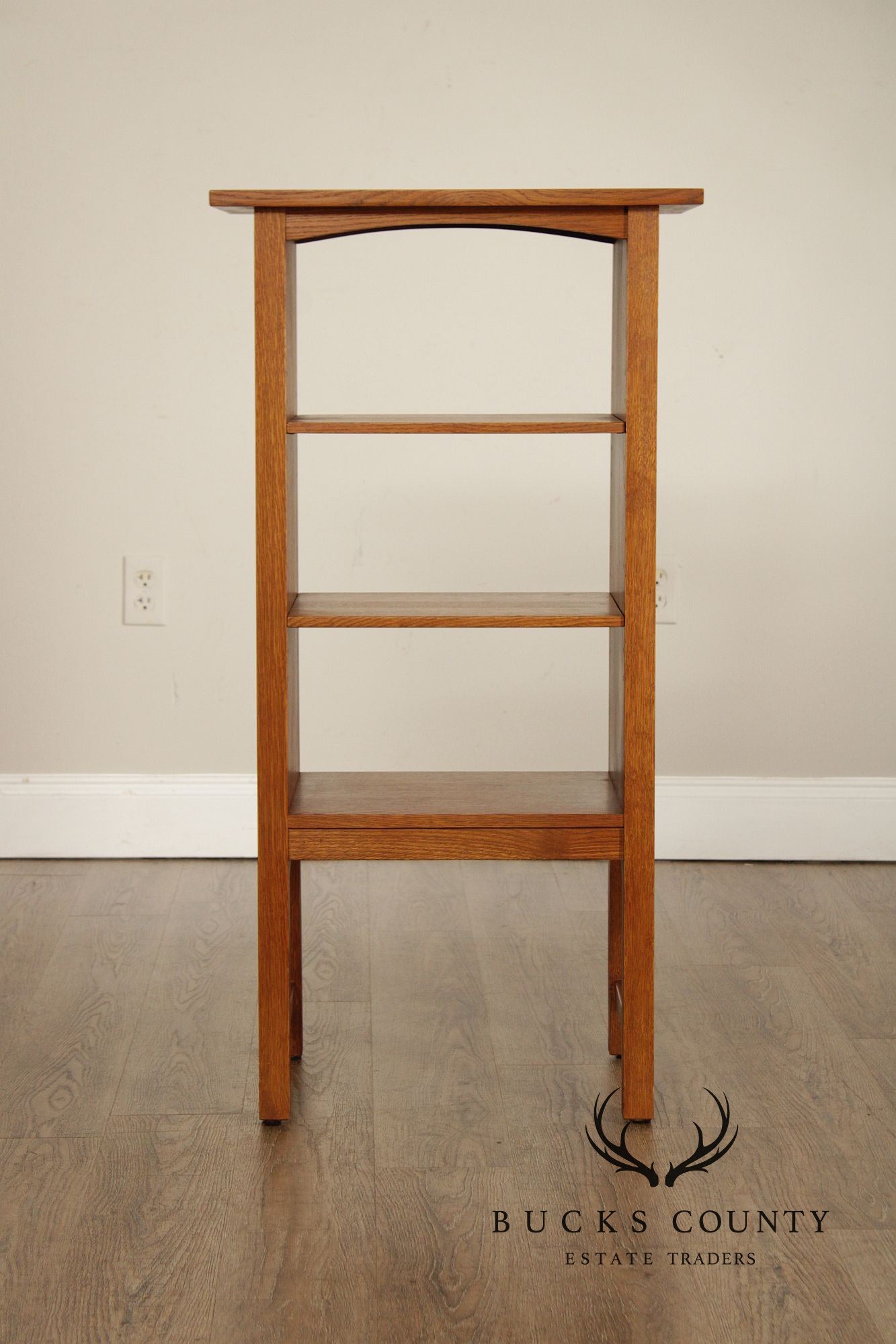 Stickley Mission Collection Oak Open Bookcase Library Stand