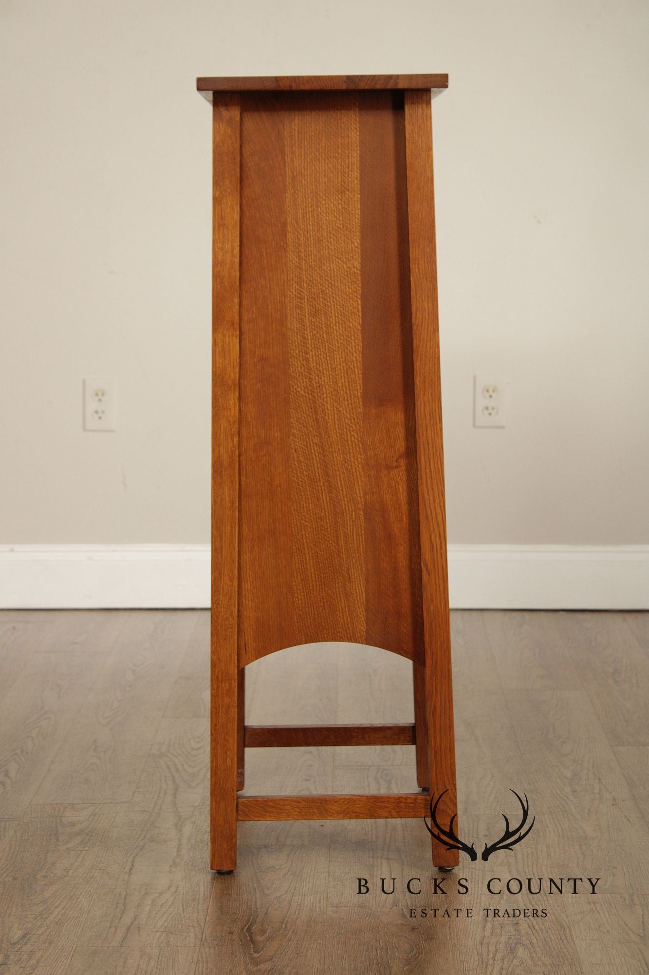 Stickley Mission Collection Oak Open Bookcase Library Stand