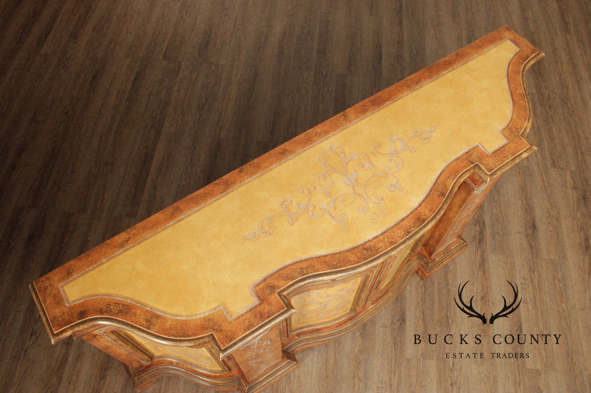 Decorative Crafts Inc Italian Style Hand Painted Credenza Sideboard