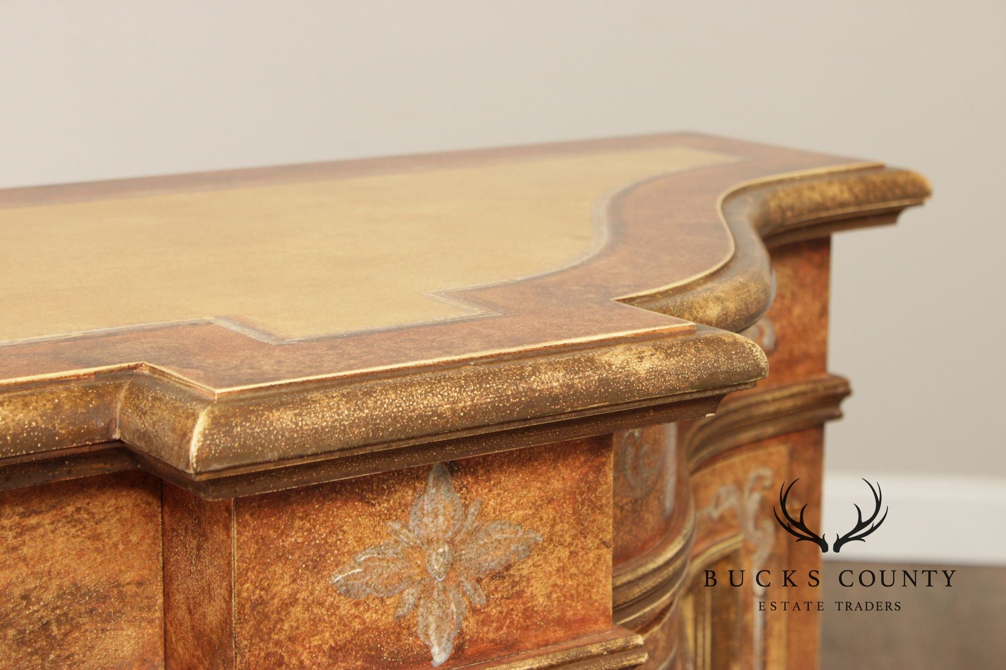 Decorative Crafts Inc Italian Style Hand Painted Credenza Sideboard