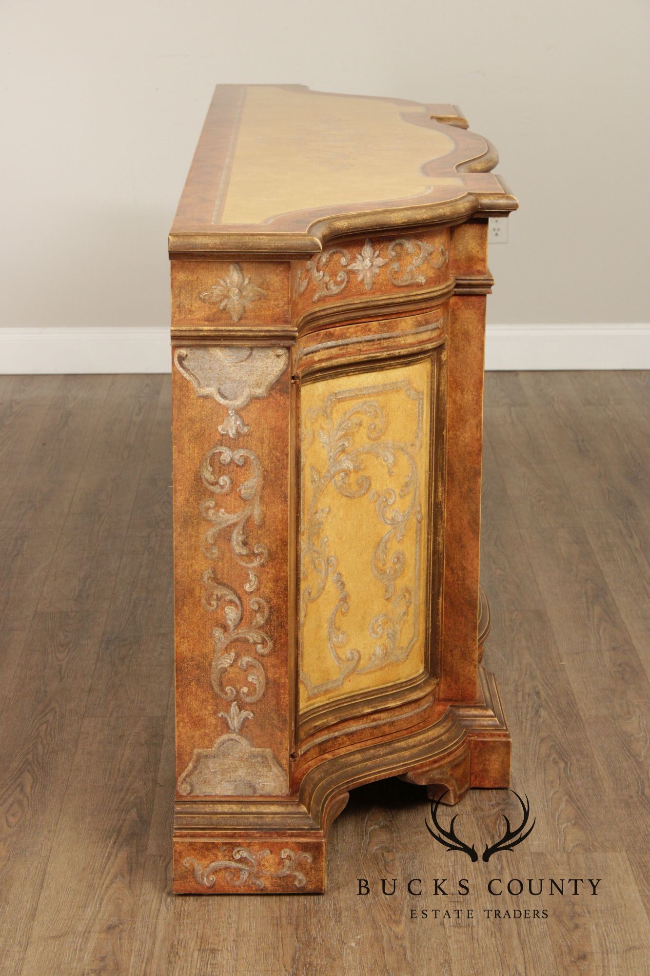 Decorative Crafts Inc Italian Style Hand Painted Credenza Sideboard