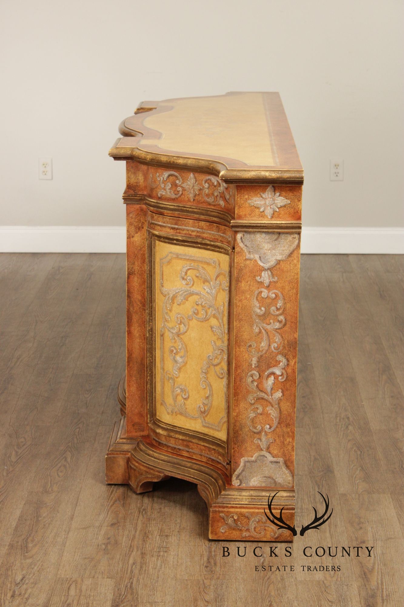 Decorative Crafts Inc Italian Style Hand Painted Credenza Sideboard