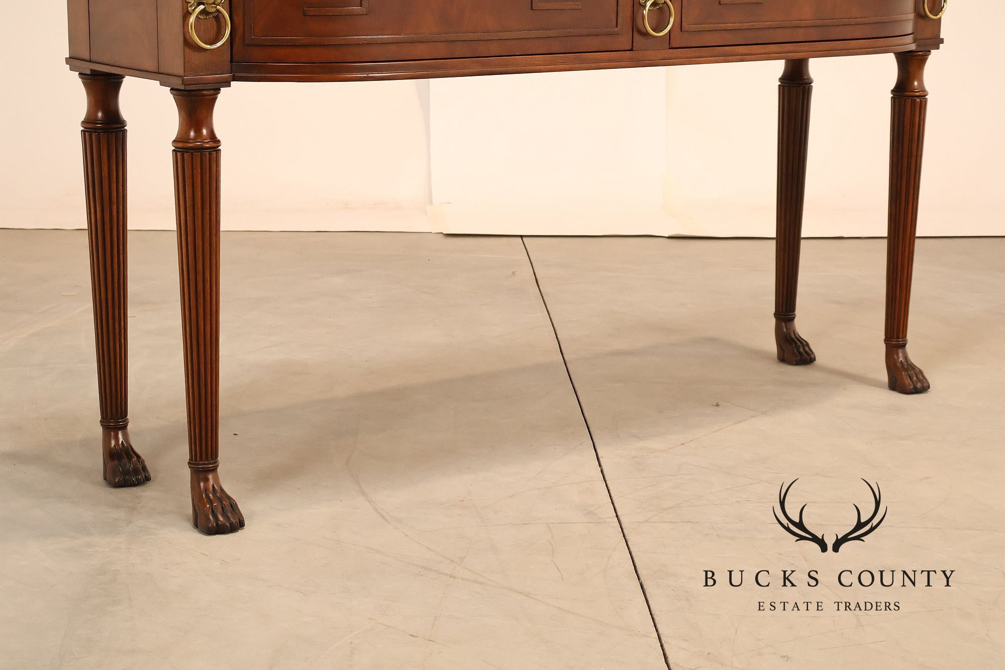 Henredon Historic Natchez Collection Regency Style Mahogany Marble Top Console Table