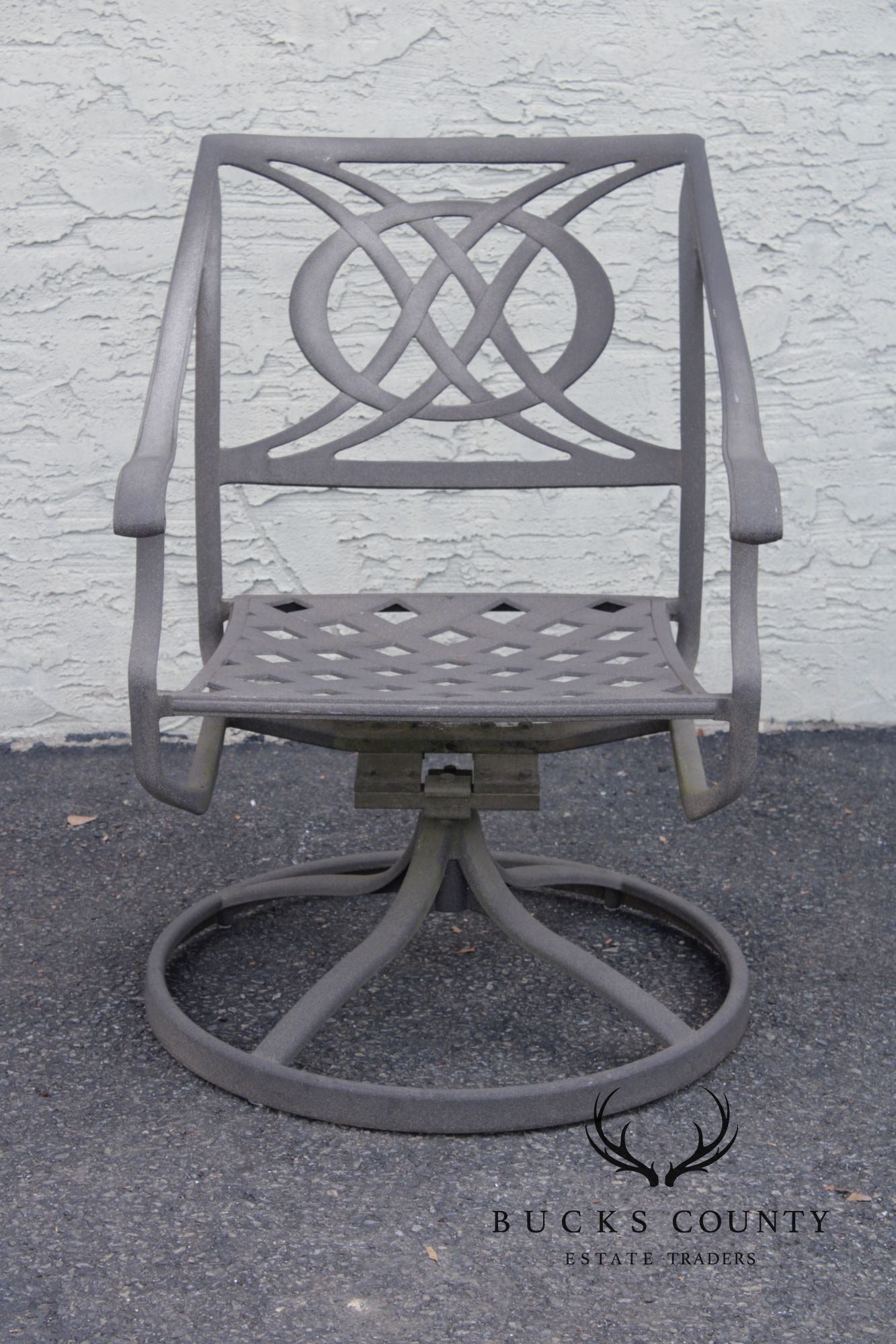 Telescope Casual Pair of 'Cadiz' Cast Aluminum Patio Swivel Rockers