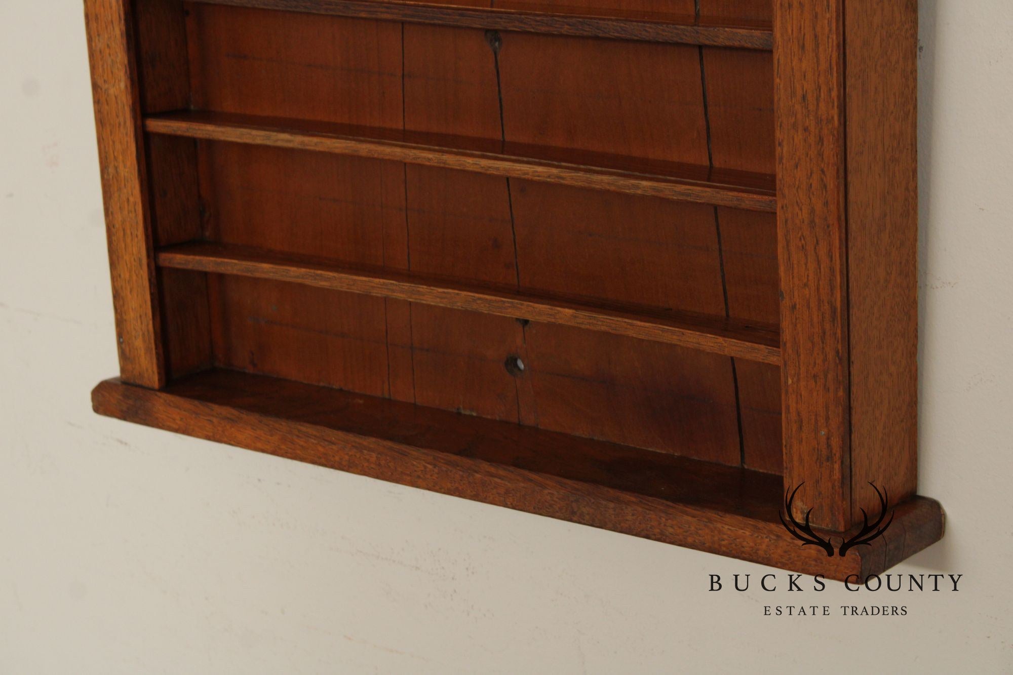 Oliver L. Briggs & Son Antique American Oak Billiards Shelf Cabinet