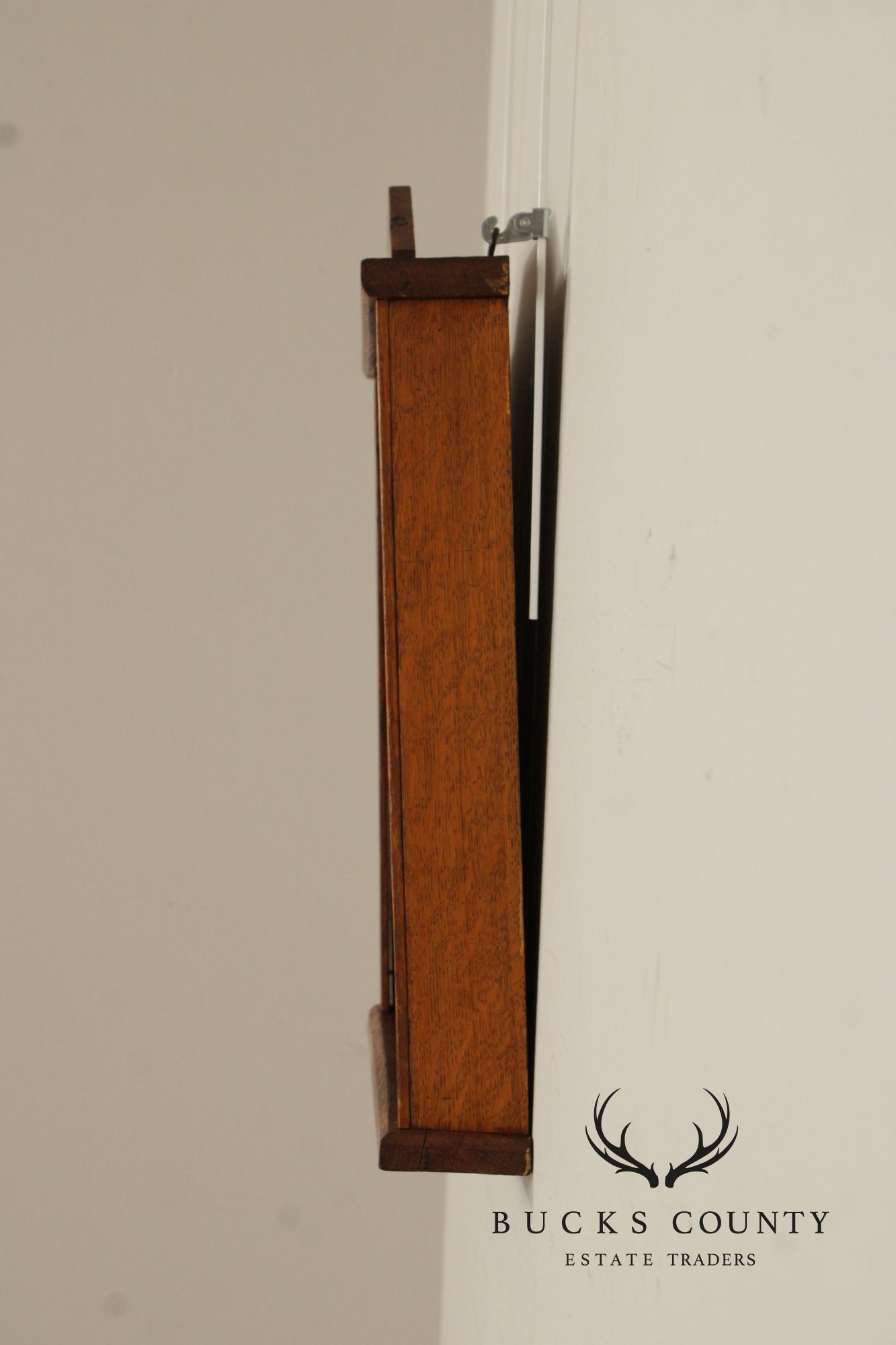 Oliver L. Briggs & Son Antique American Oak Billiards Shelf Cabinet