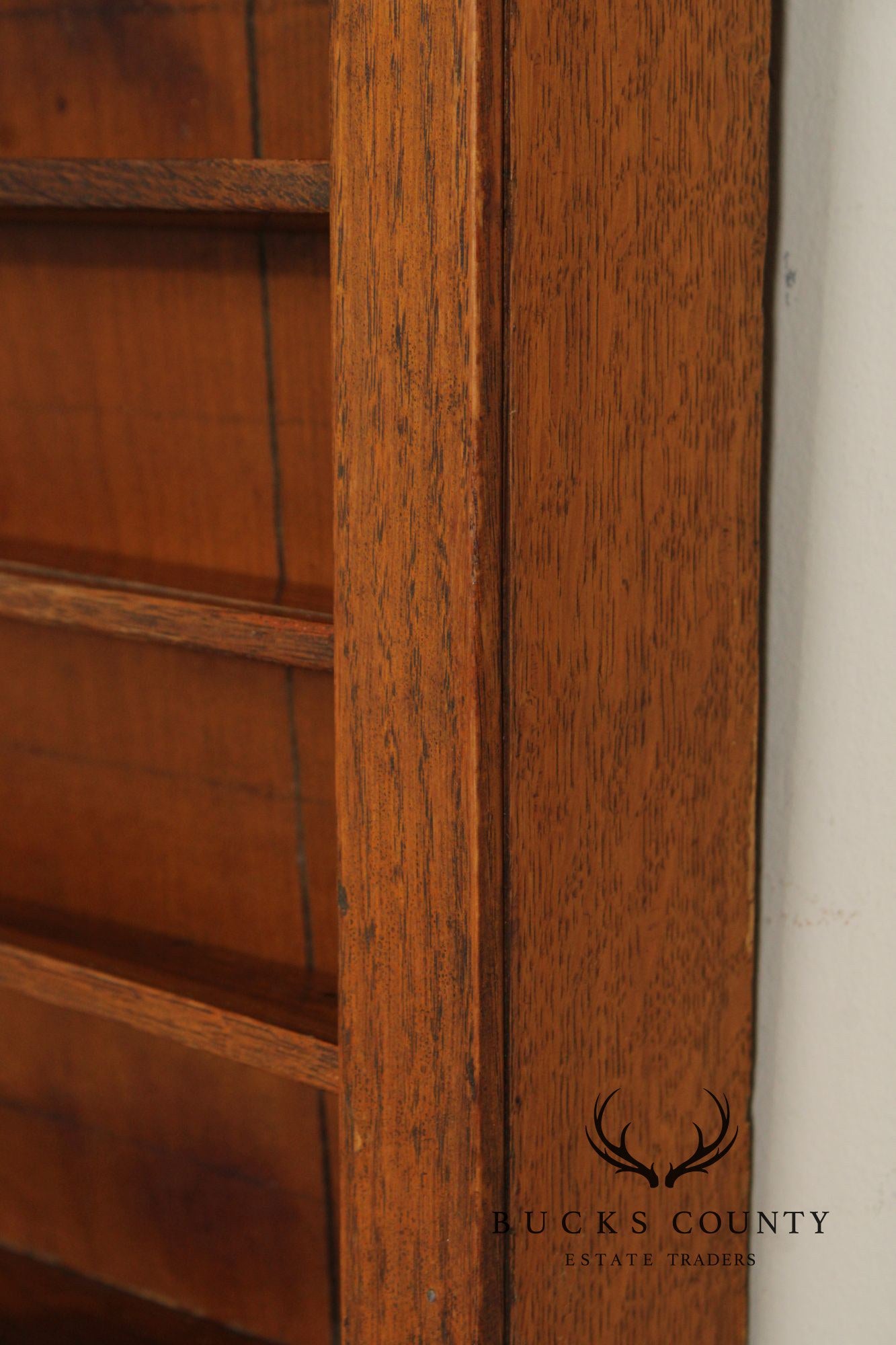 Oliver L. Briggs & Son Antique American Oak Billiards Shelf Cabinet