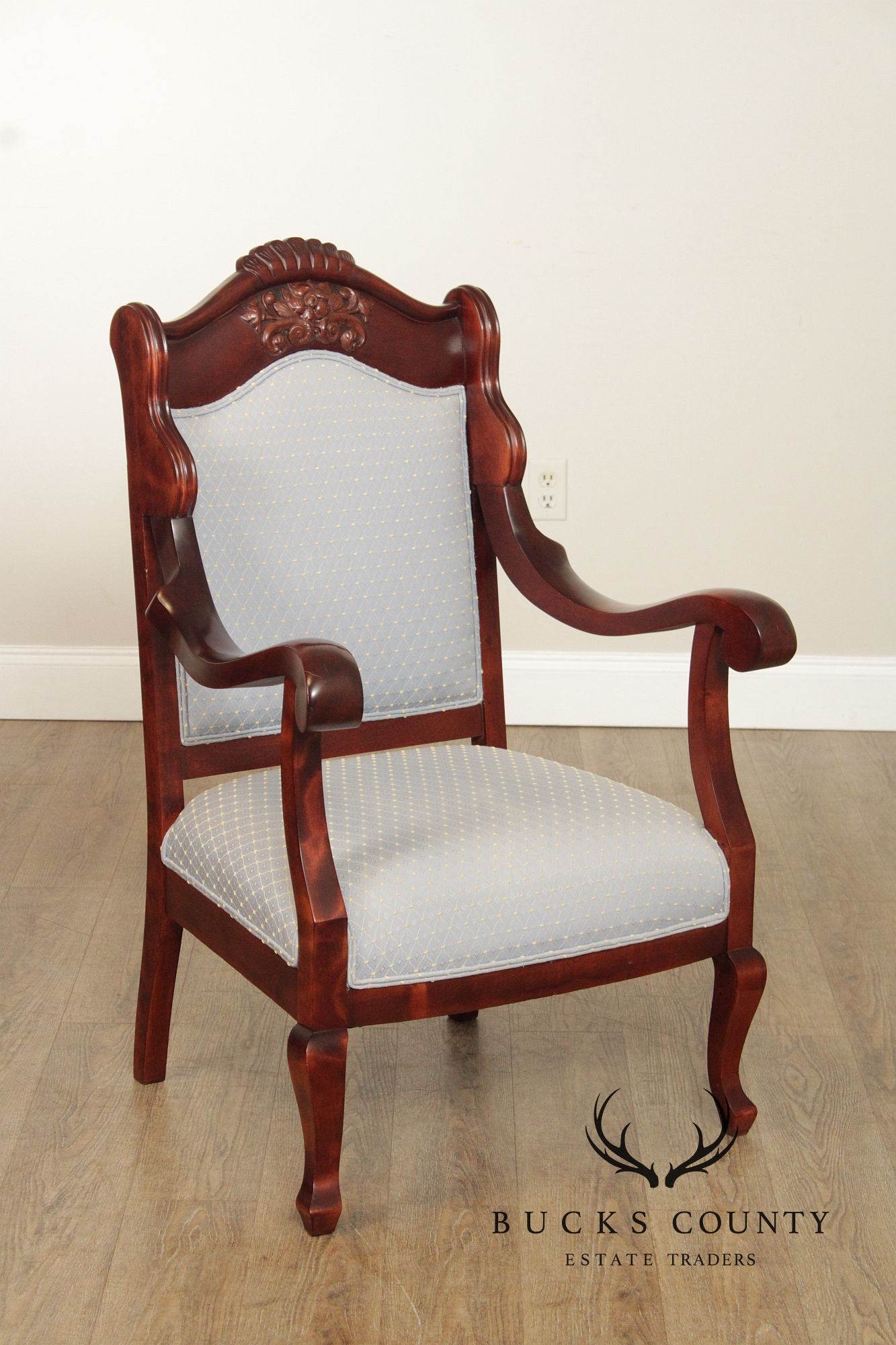 Antique Victorian Mahogany Set Of Two Parlor Chairs