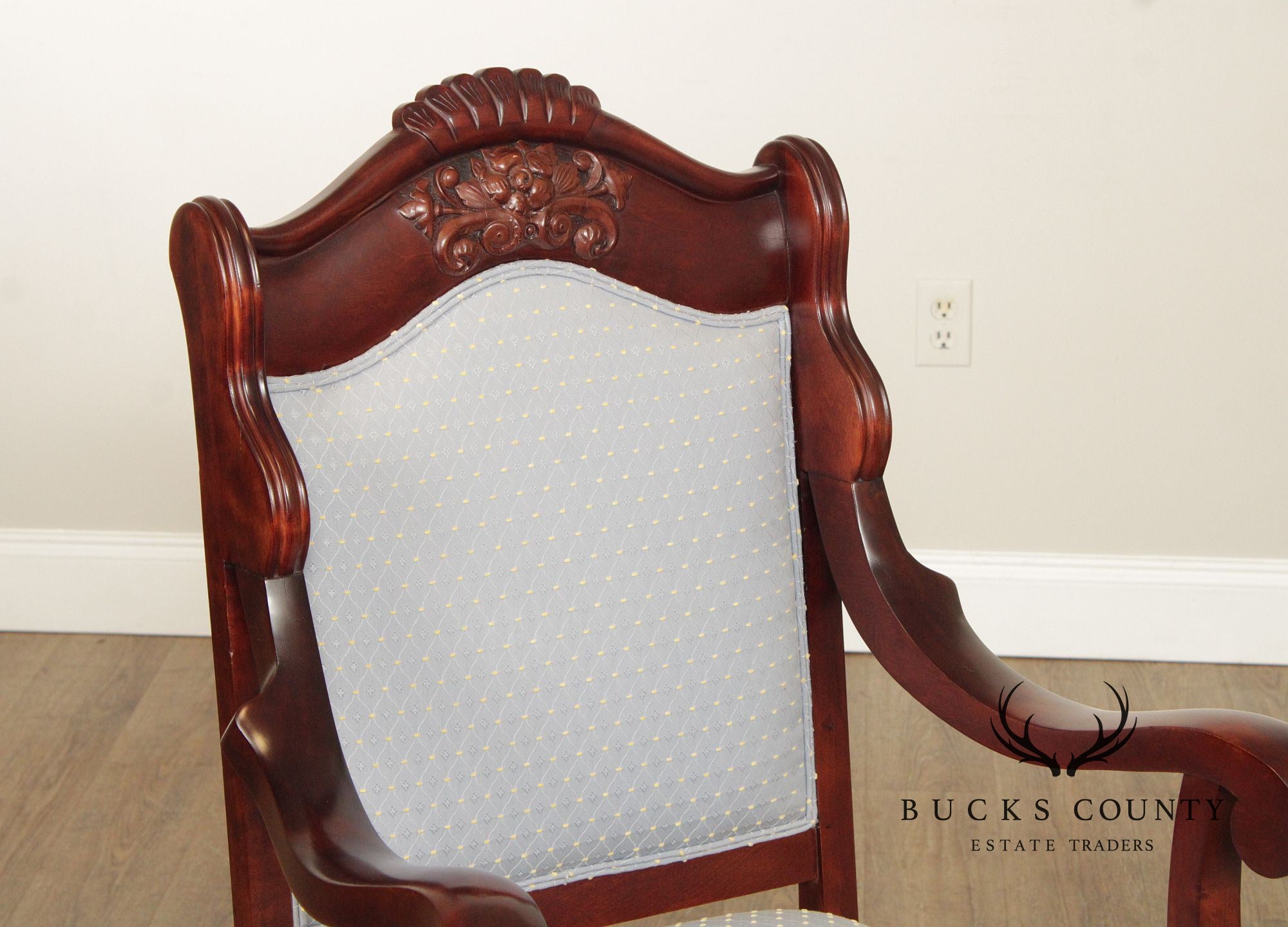 Antique Victorian Mahogany Set Of Two Parlor Chairs