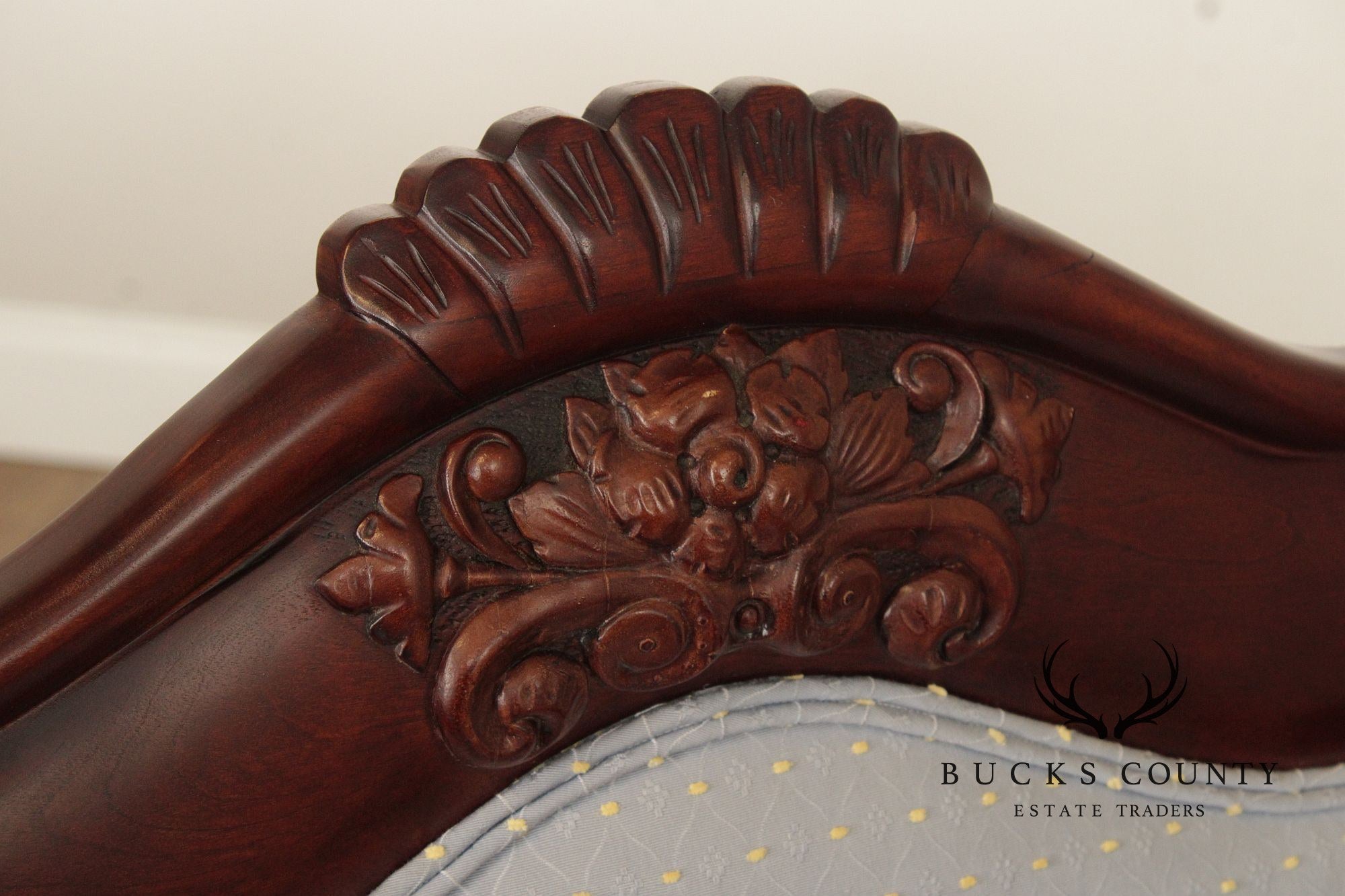 Antique Victorian Mahogany Set Of Two Parlor Chairs