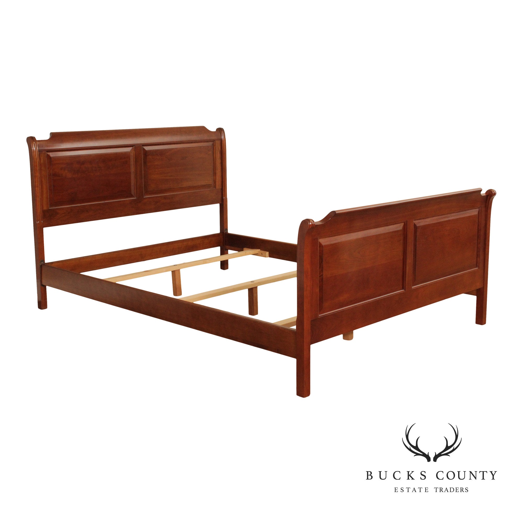 Stickley Cherry Queen Size Sleigh Bed