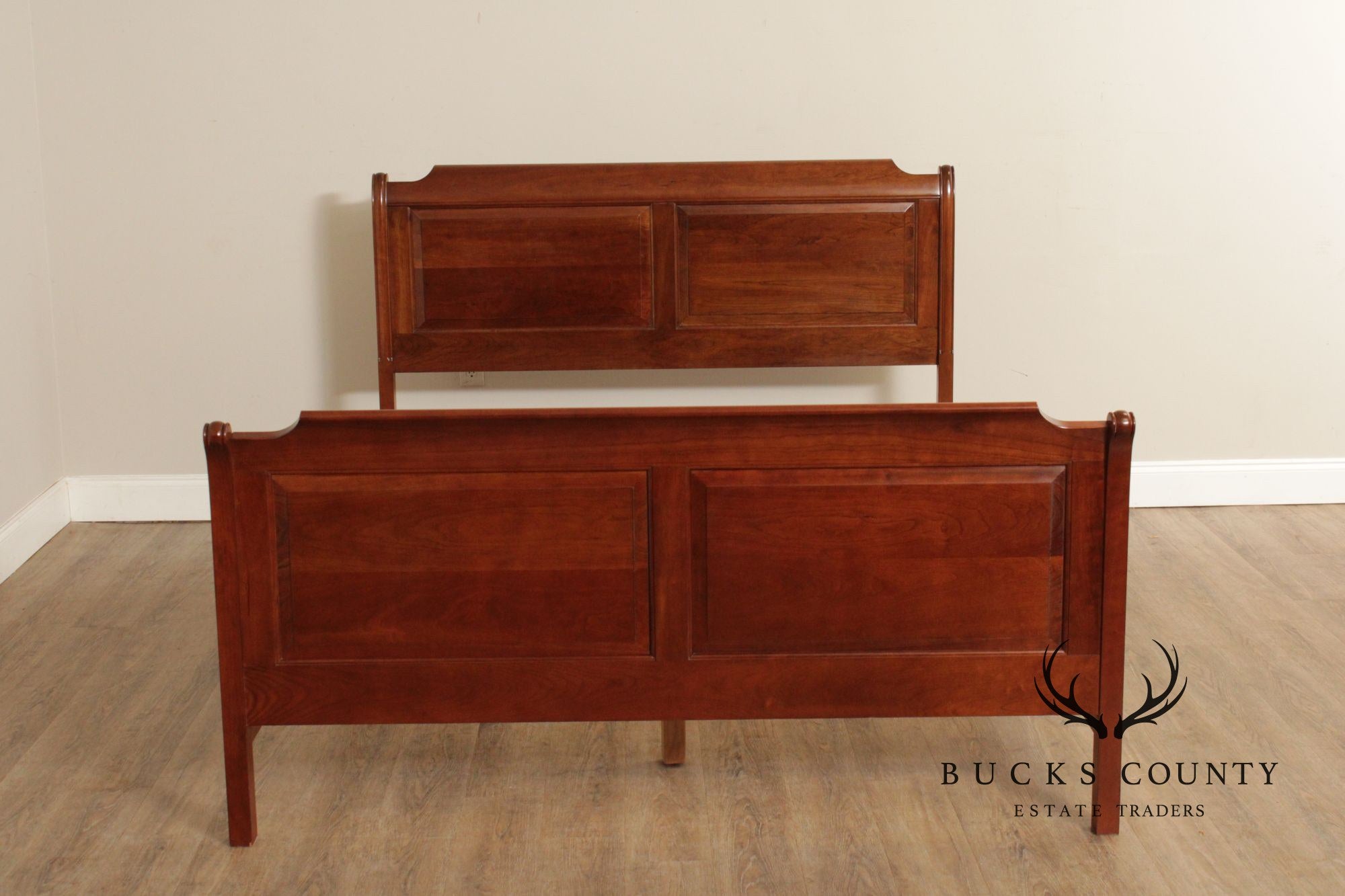 Stickley Cherry Queen Size Sleigh Bed