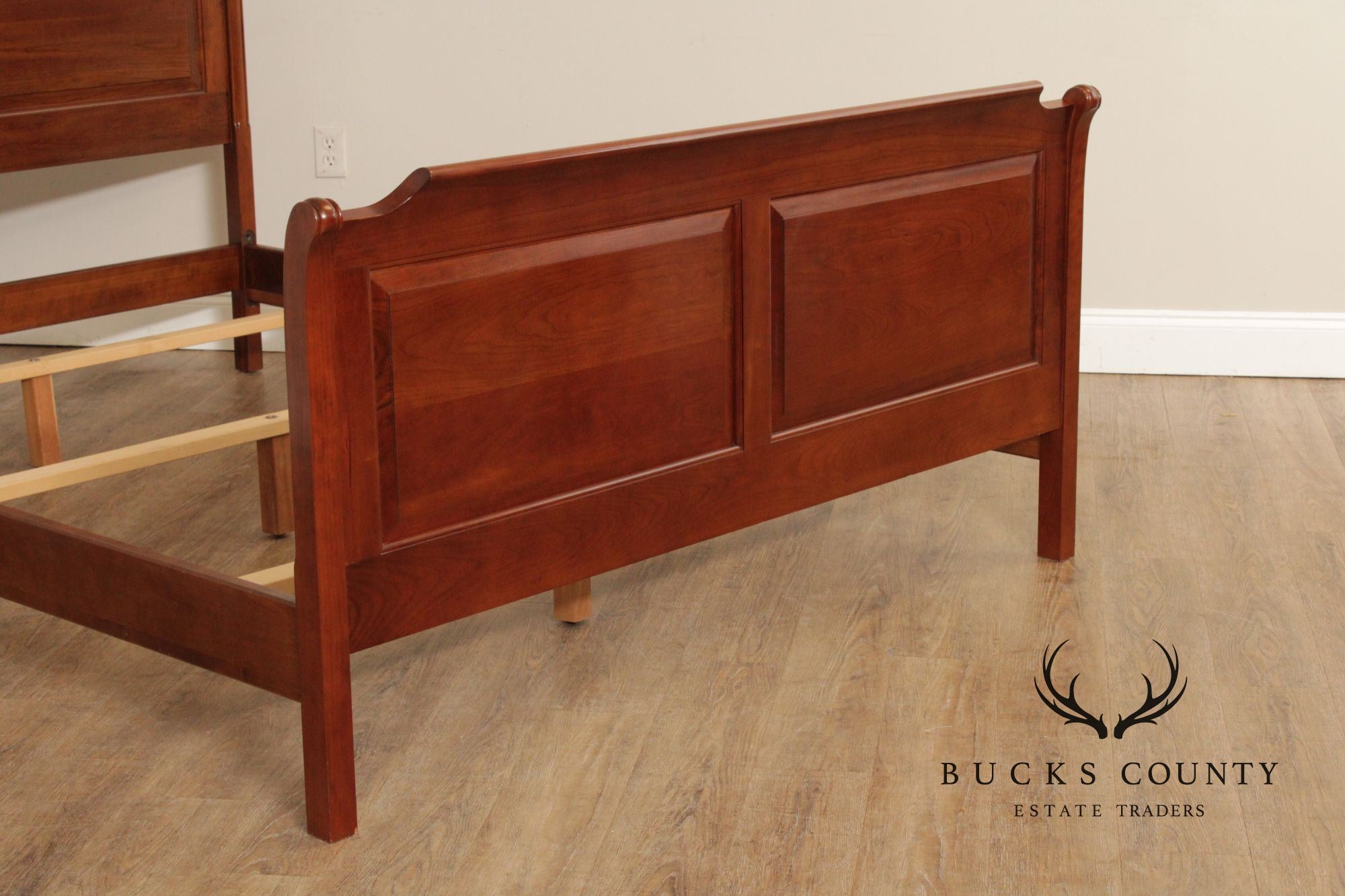 Stickley Cherry Queen Size Sleigh Bed