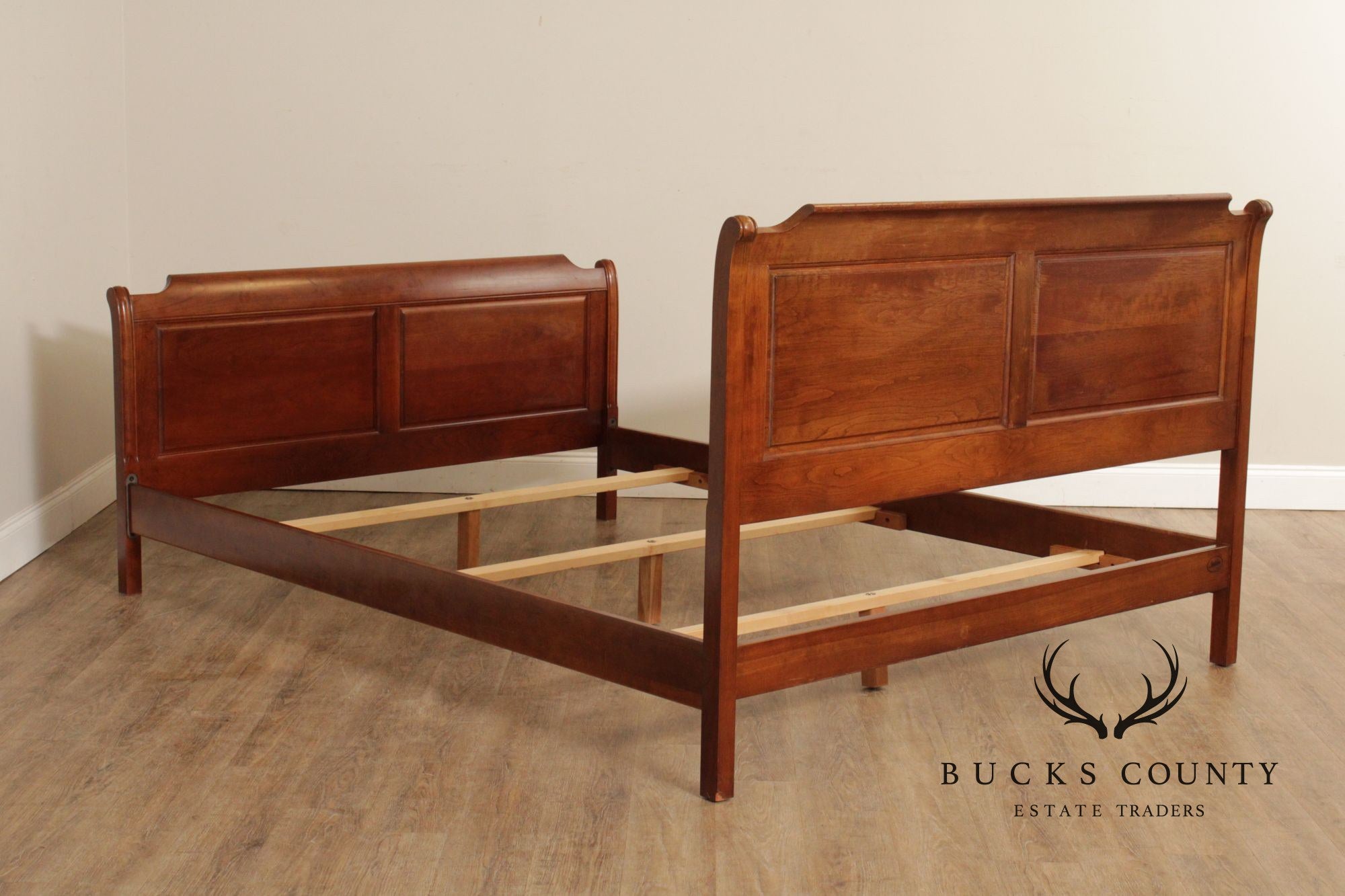 Stickley Cherry Queen Size Sleigh Bed