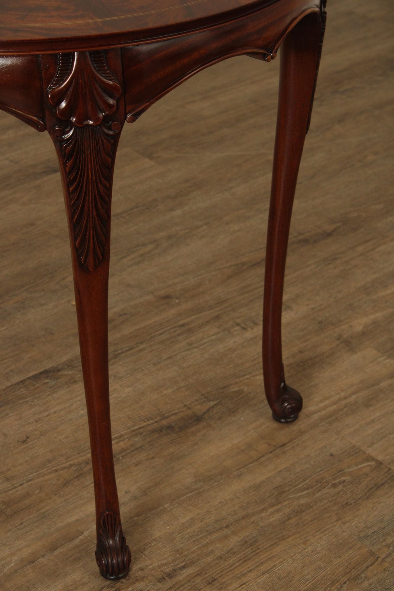 American Federal Style Mahogany Demilune Console Table